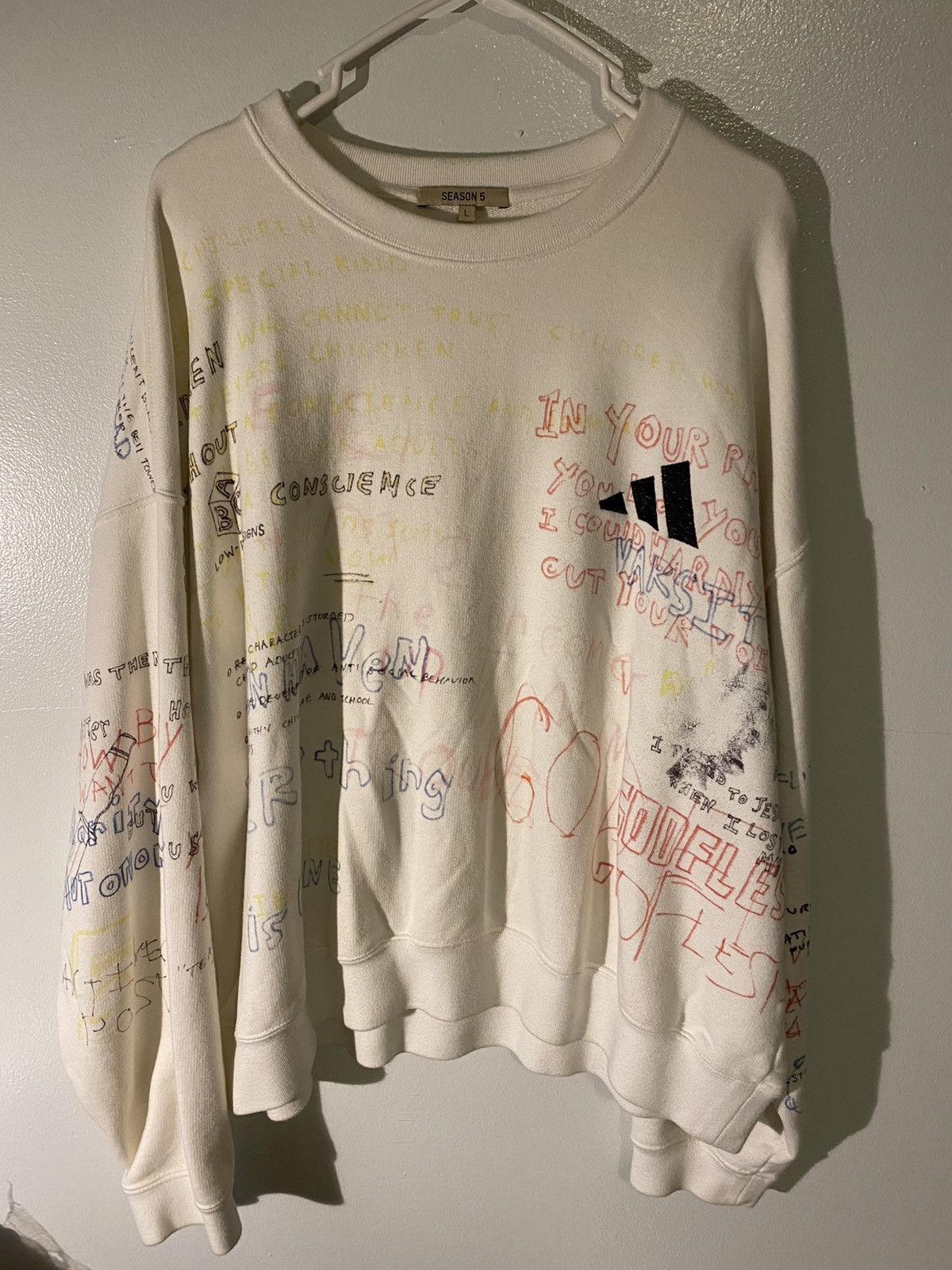 Yeezy Season Yeezy Season 5 ERD Graffiti Crewneck | Grailed