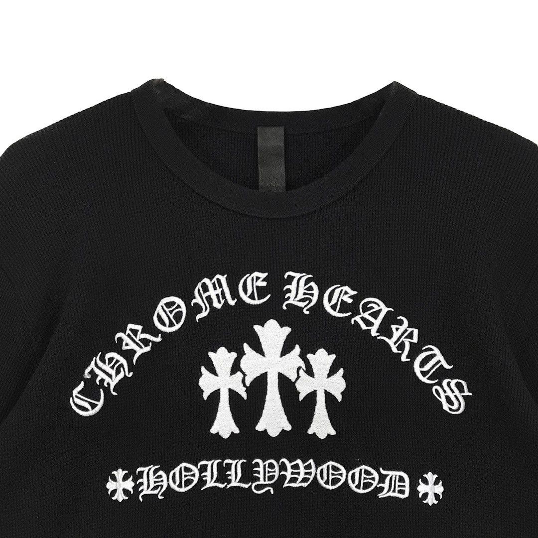 Chrome Hearts Chrome Hearts Waffle Triple Cross Long Sleeve Tee Size US M / EU 48-50 / 2 - 3 Thumbnail
