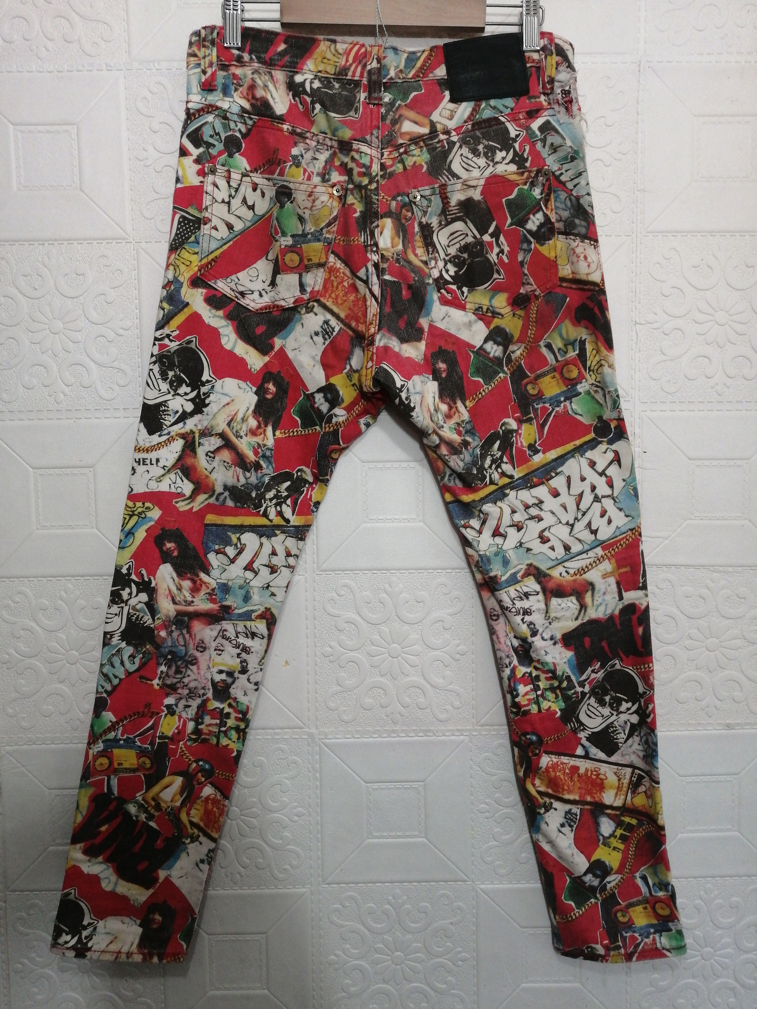 Other Rare RNA GRAFFITI ART JEANS Size US 31 - 11 Thumbnail
