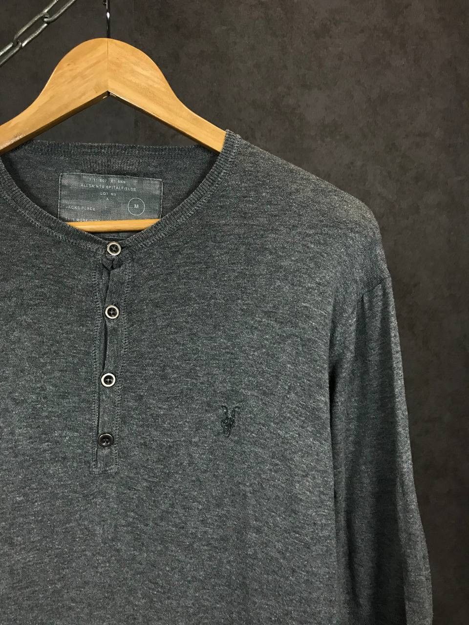 Allsaints Allsaints luxury streetwear vintage 3/4 longsleeve Size US M / EU 48-50 / 2 - 2 Thumbnail
