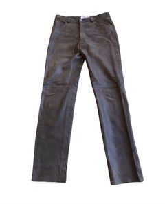 Classic Brown Leather Pants