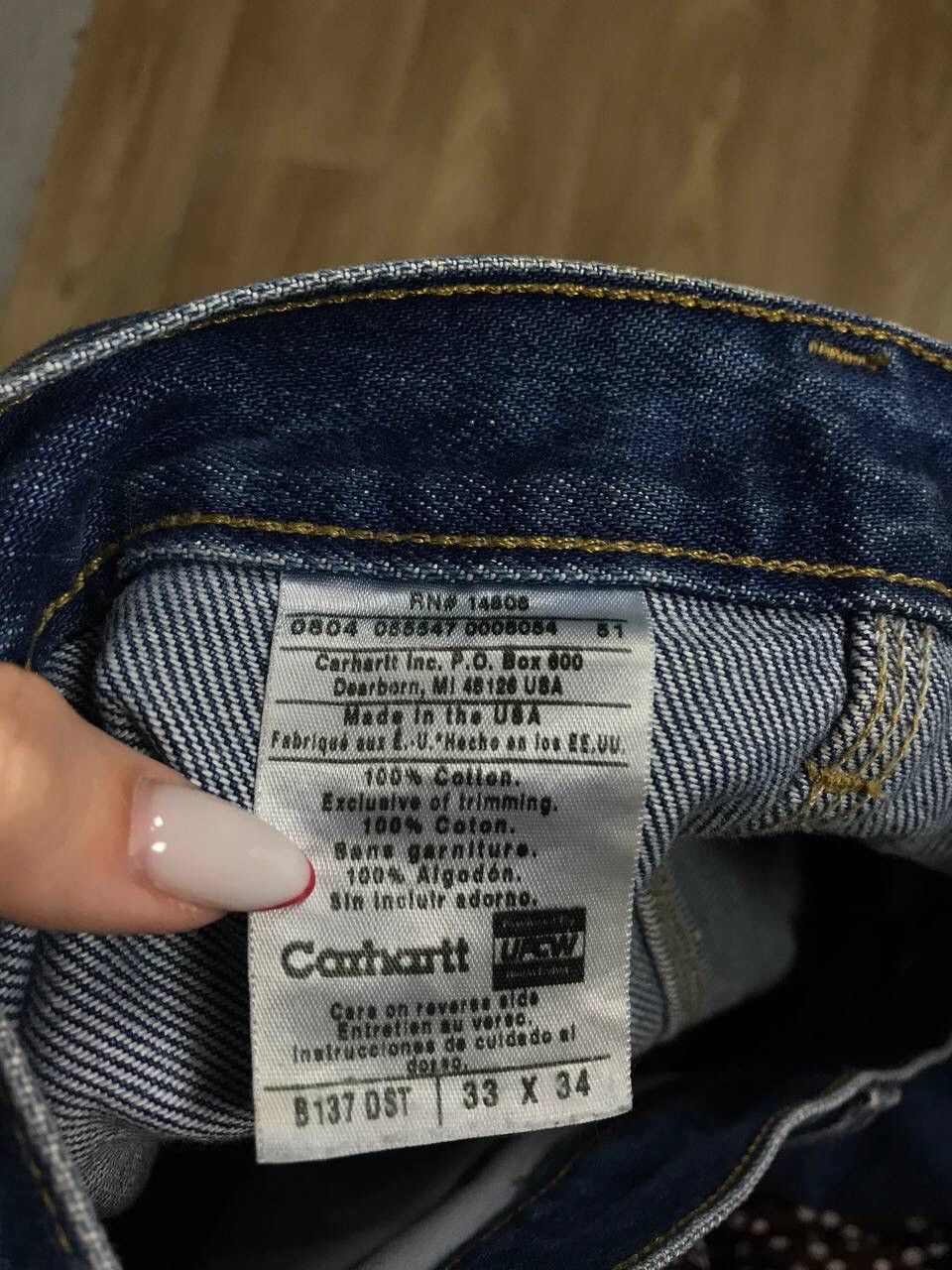 Carhartt × Vintage Carhartt vintage streetwear work denim jeans Size US 33 - 3 Thumbnail