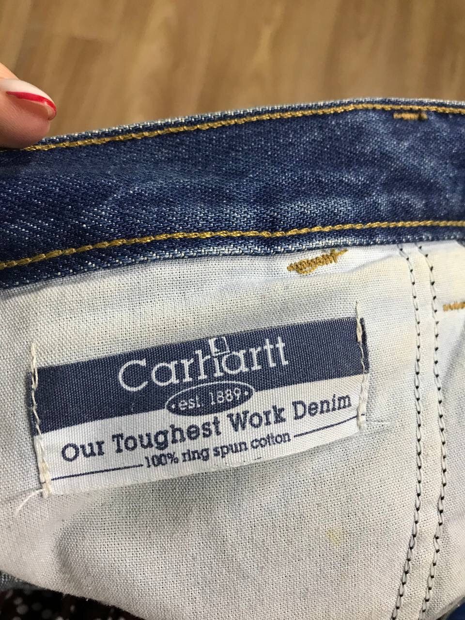 Carhartt × Vintage Carhartt vintage streetwear work denim jeans Size US 33 - 4 Thumbnail