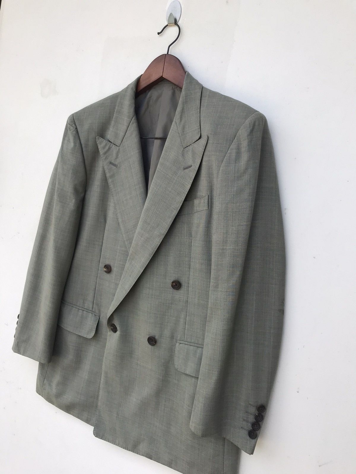 Burberry Vintage Burberry Double Breasted Suit Jacket Size US M / EU 48-50 / 2 - 7 Thumbnail