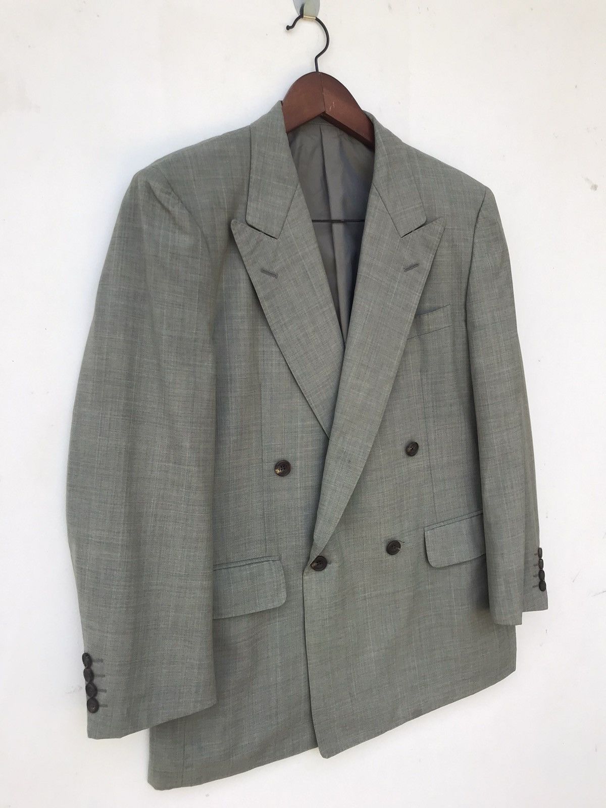 Burberry Vintage Burberry Double Breasted Suit Jacket Size US M / EU 48-50 / 2 - 6 Thumbnail