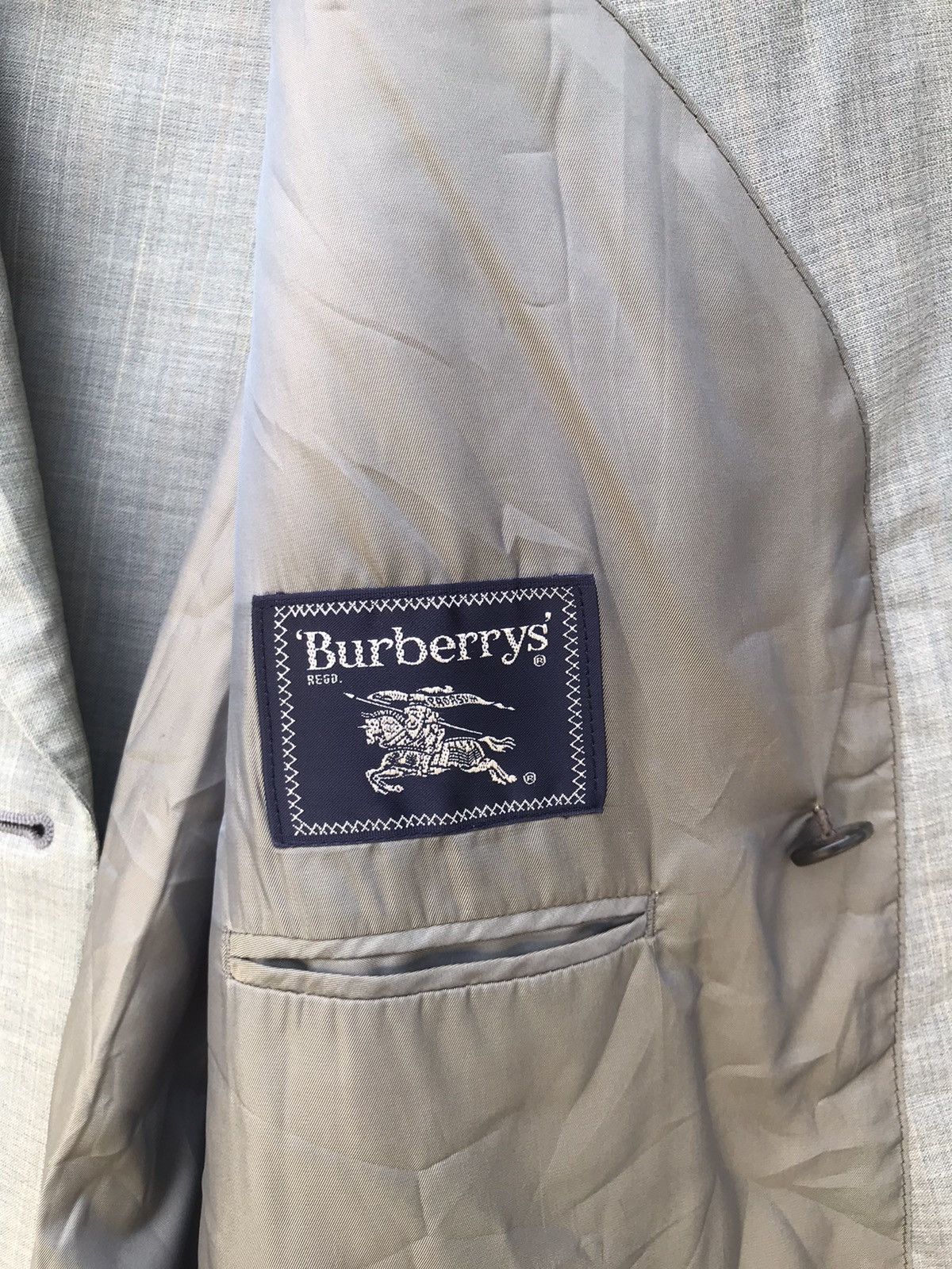 Burberry Vintage Burberry Double Breasted Suit Jacket Size US M / EU 48-50 / 2 - 3 Thumbnail