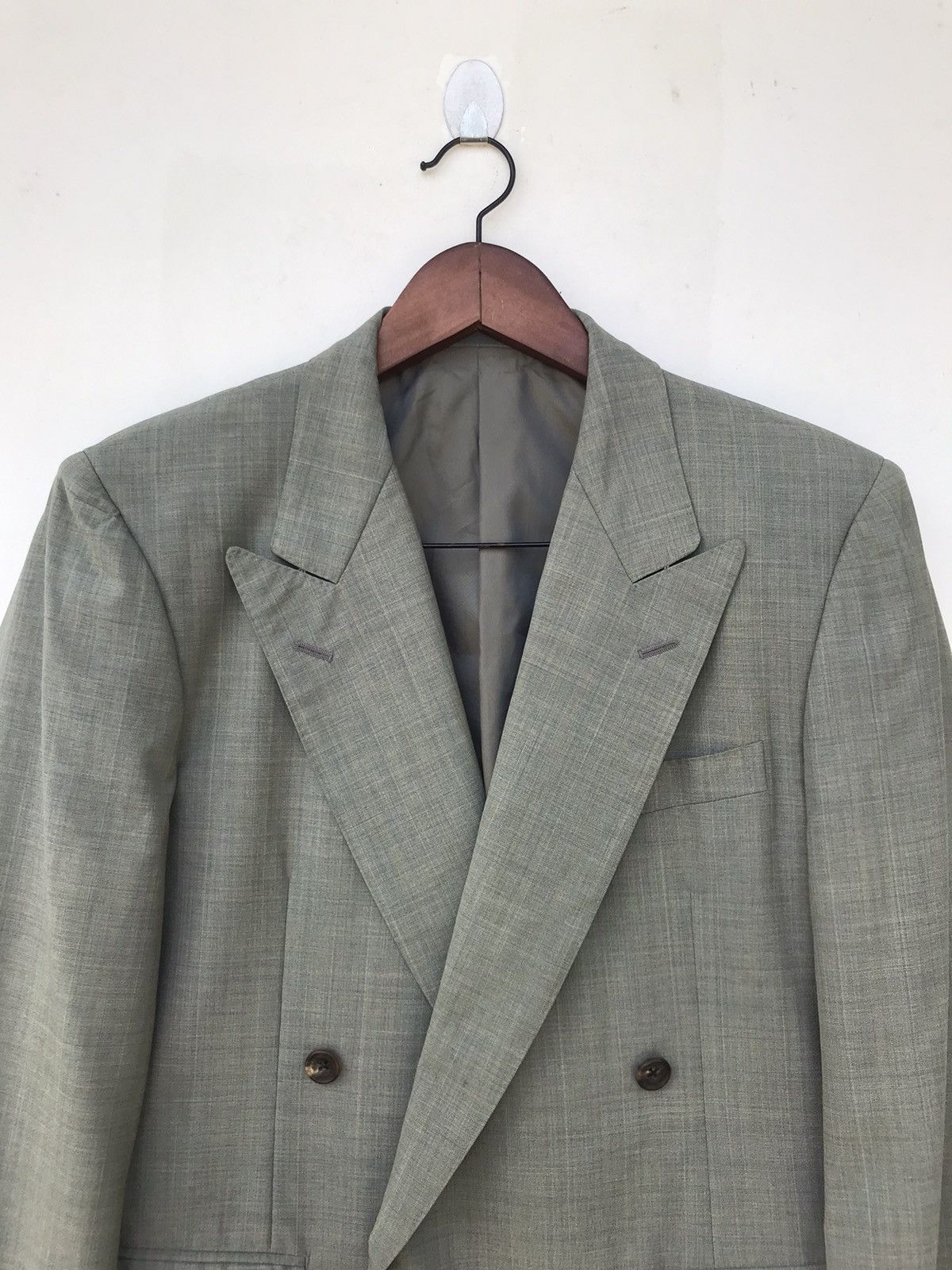 Burberry Vintage Burberry Double Breasted Suit Jacket Size US M / EU 48-50 / 2 - 4 Thumbnail
