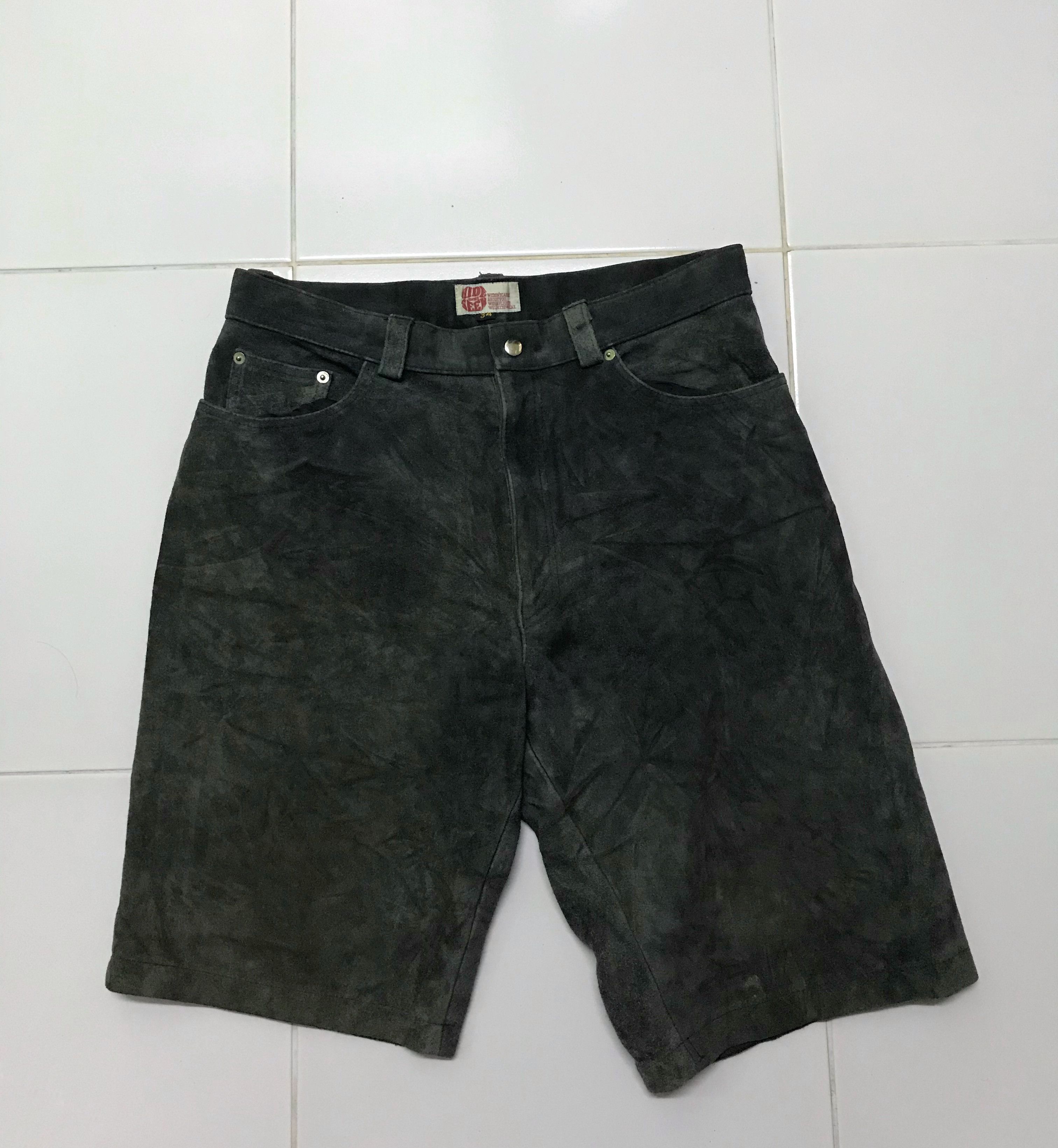 Japanese Brand Hide and seek leather short pants Size US 32 / EU 48 - 1 Thumbnail