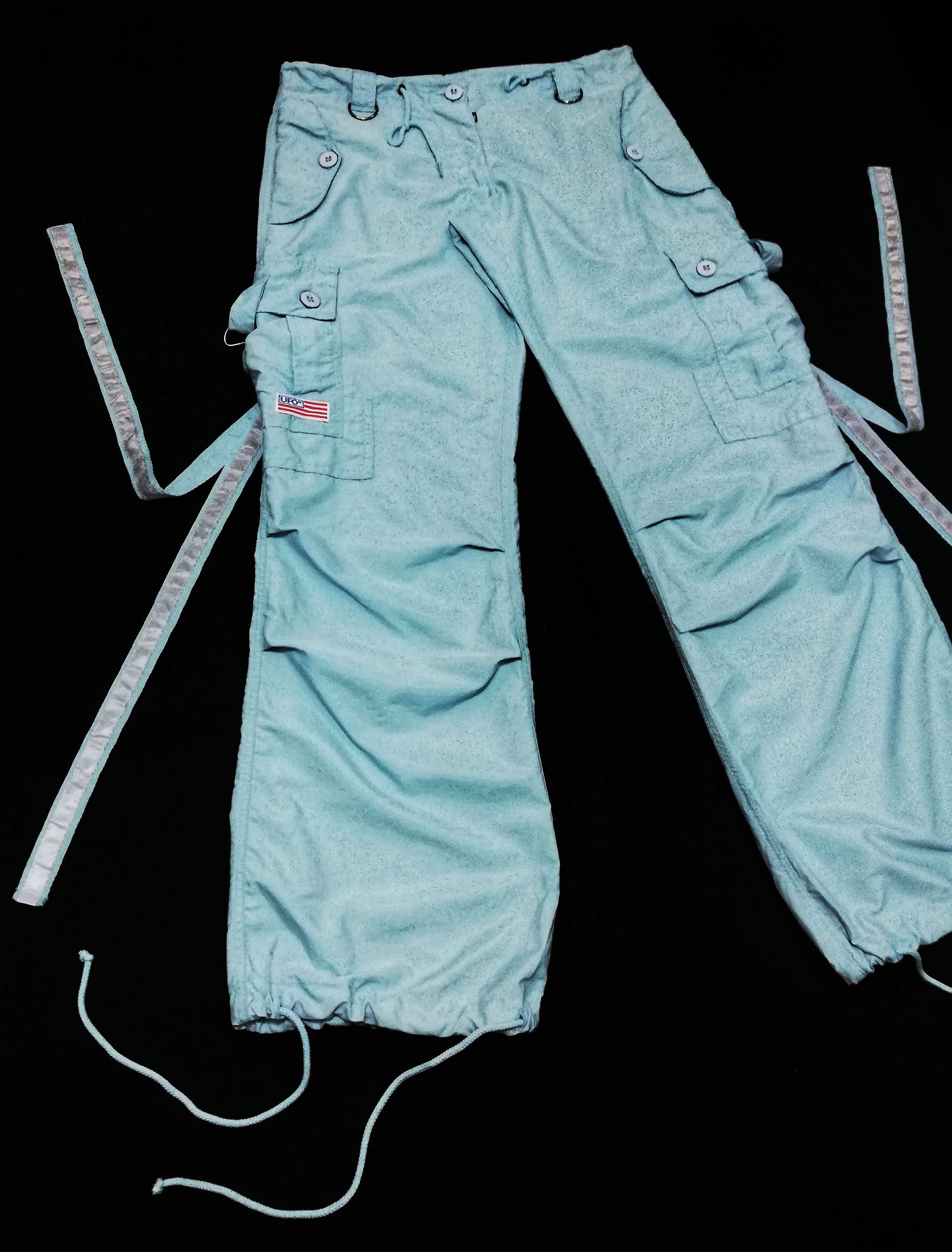Japanese Brand 🔥UFO Japanese Cargo Drawstring Bondage Parachute Pants🔥 Size US 29 - 3 Thumbnail