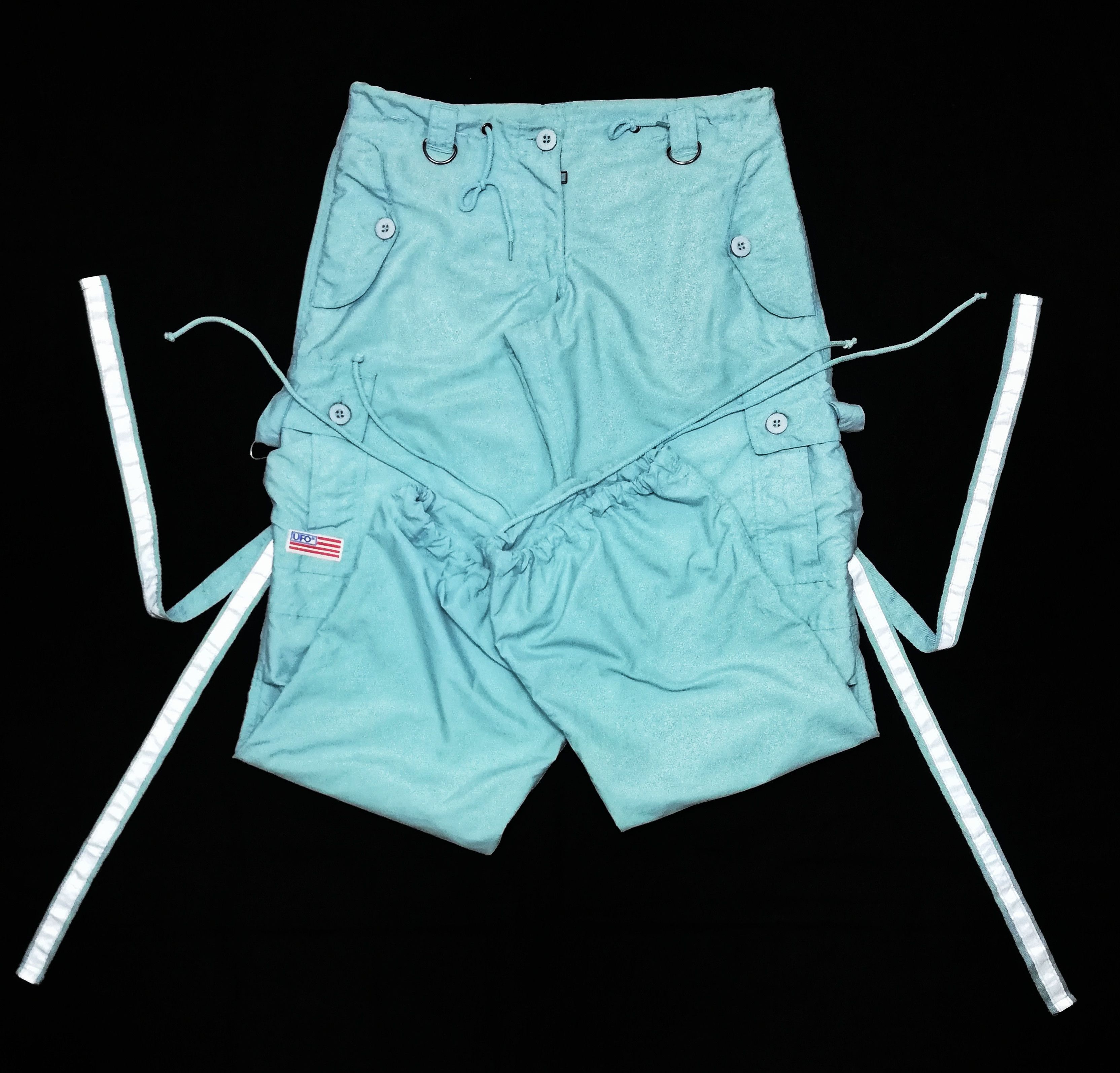 Japanese Brand 🔥UFO Japanese Cargo Drawstring Bondage Parachute Pants🔥 Size US 29 - 1 Thumbnail
