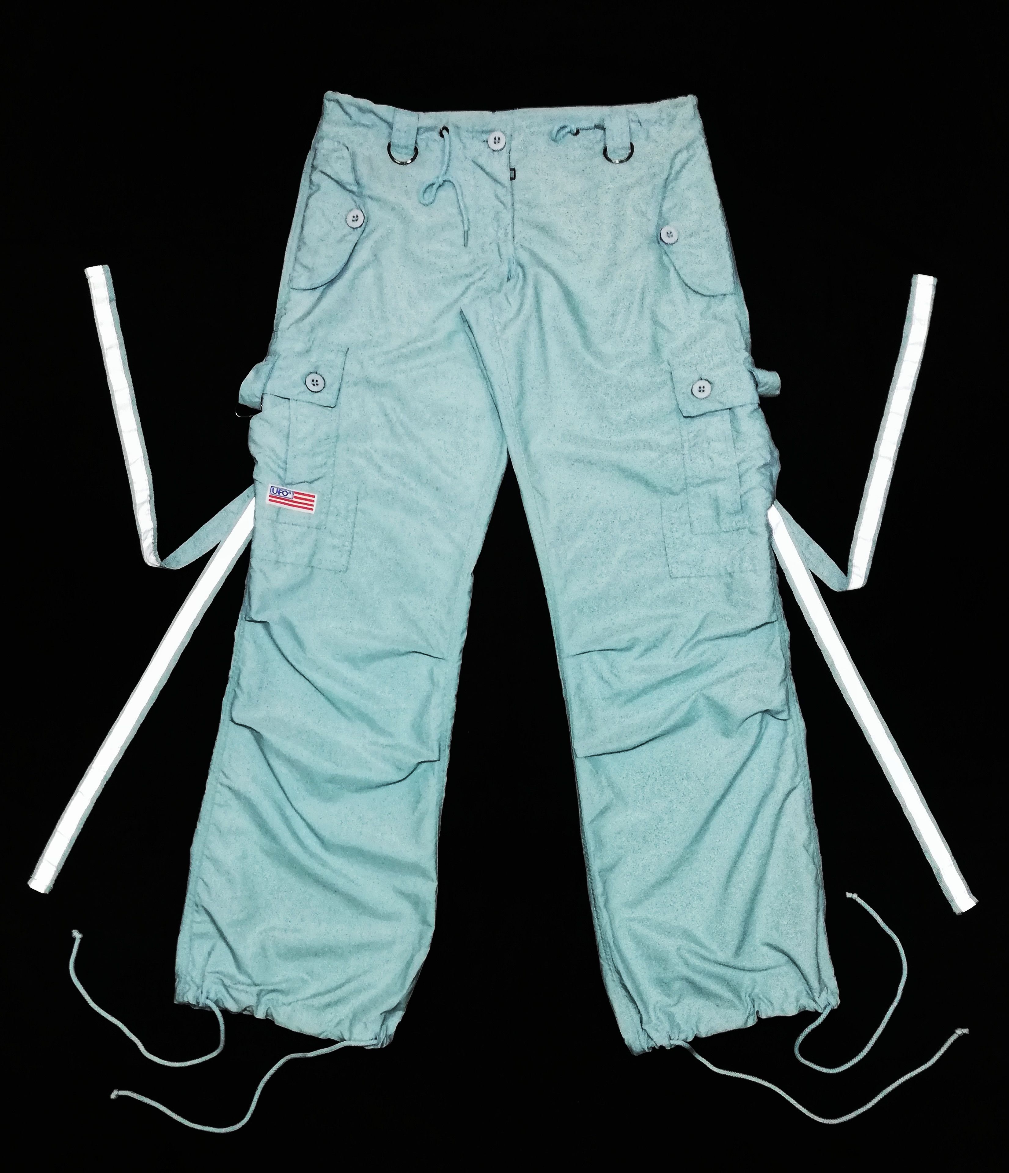Japanese Brand 🔥UFO Japanese Cargo Drawstring Bondage Parachute Pants🔥 Size US 29 - 2 Thumbnail