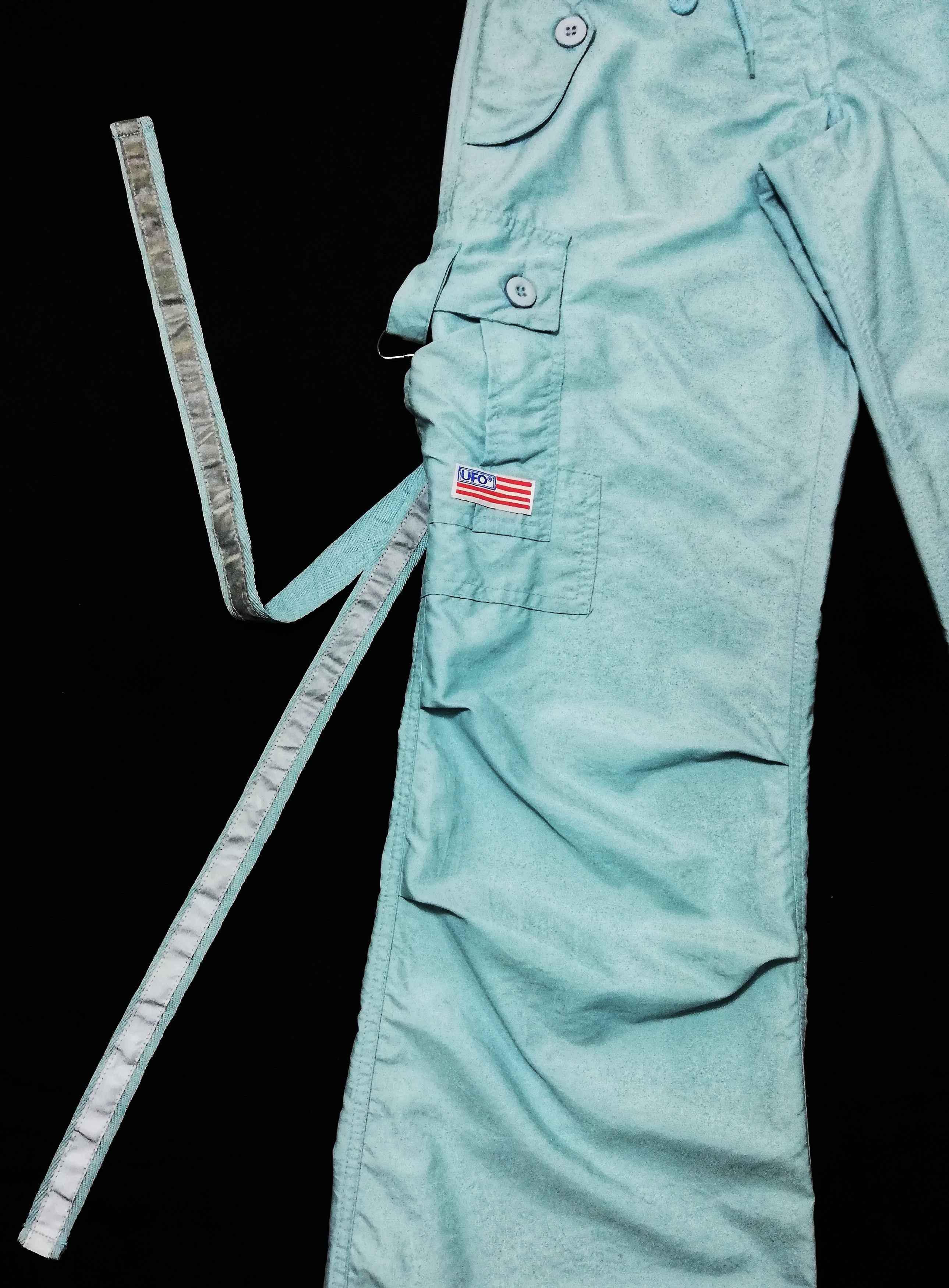 Japanese Brand 🔥UFO Japanese Cargo Drawstring Bondage Parachute Pants🔥 Size US 29 - 6 Thumbnail