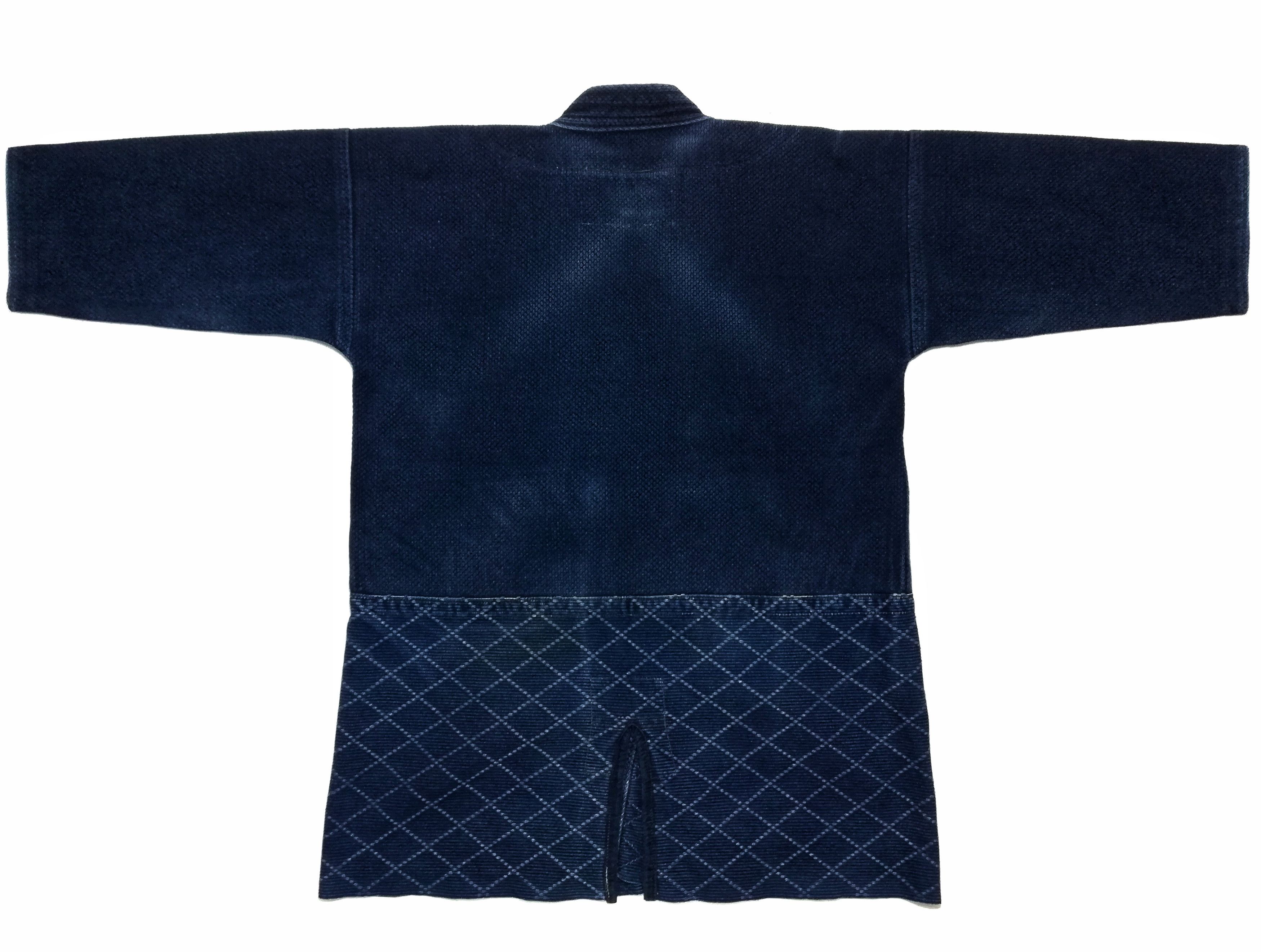 Indigo × Japanese Brand 🔥Dyed Sashiko Noragi Kimono Style Visvim Design Cotton🔥 Size US L / EU 52-54 / 3 - 15 Thumbnail