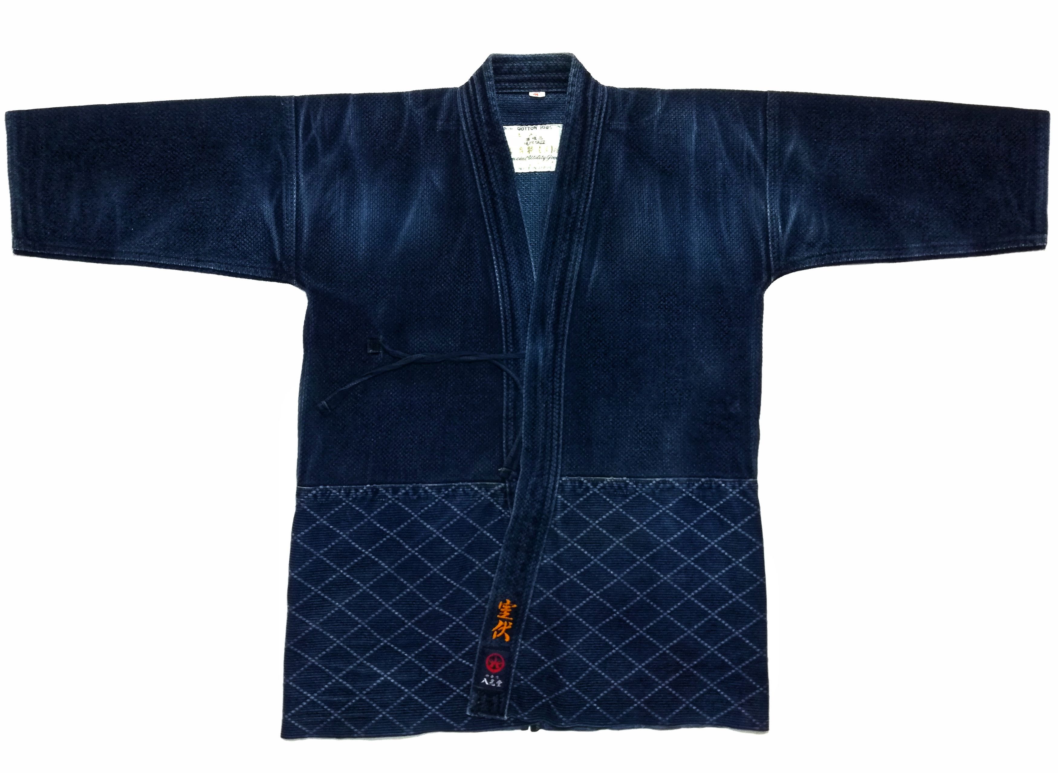 Indigo × Japanese Brand 🔥Dyed Sashiko Noragi Kimono Style Visvim Design Cotton🔥 Size US L / EU 52-54 / 3 - 3 Thumbnail