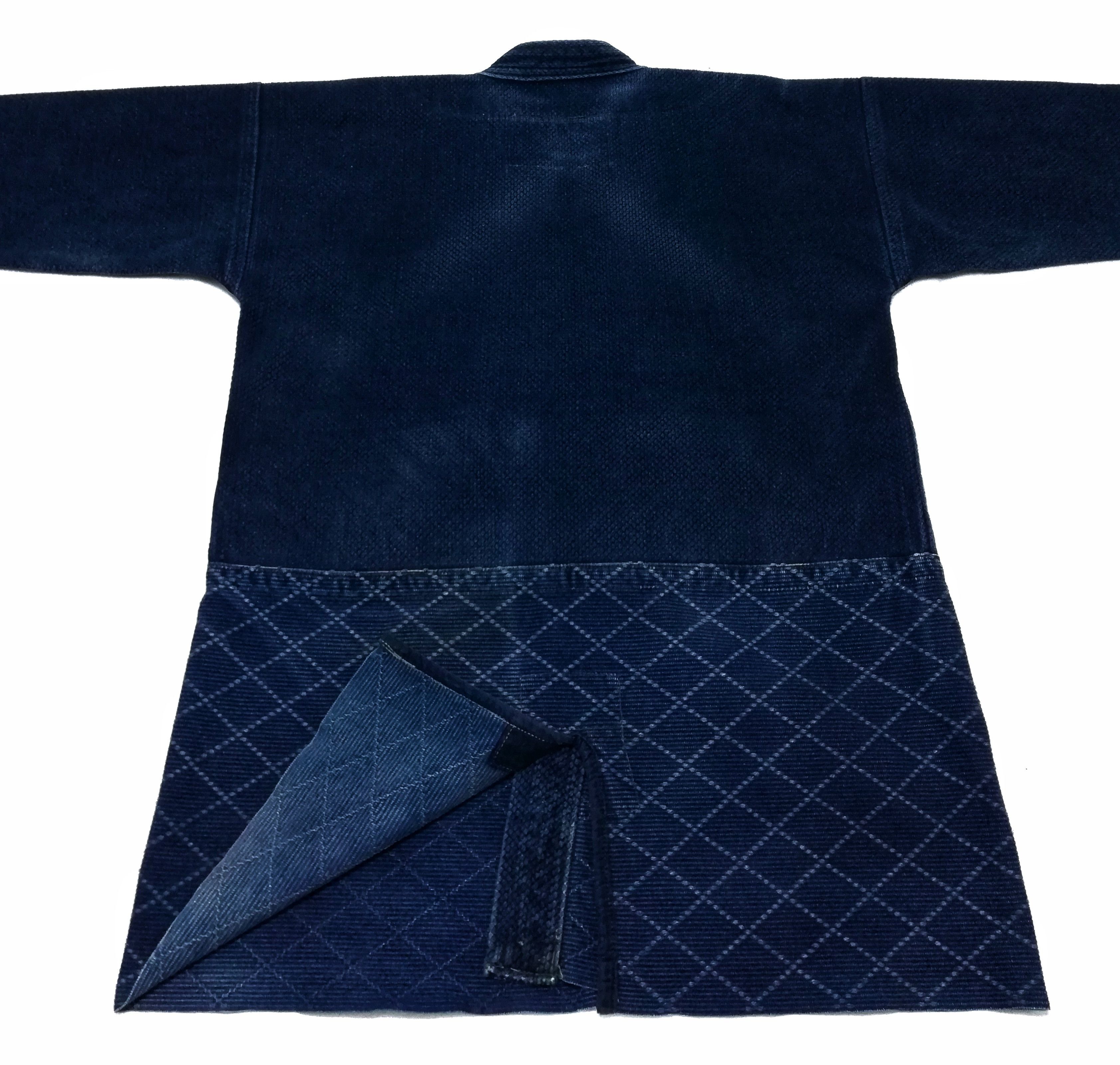 Indigo × Japanese Brand 🔥Dyed Sashiko Noragi Kimono Style Visvim Design Cotton🔥 Size US L / EU 52-54 / 3 - 16 Thumbnail