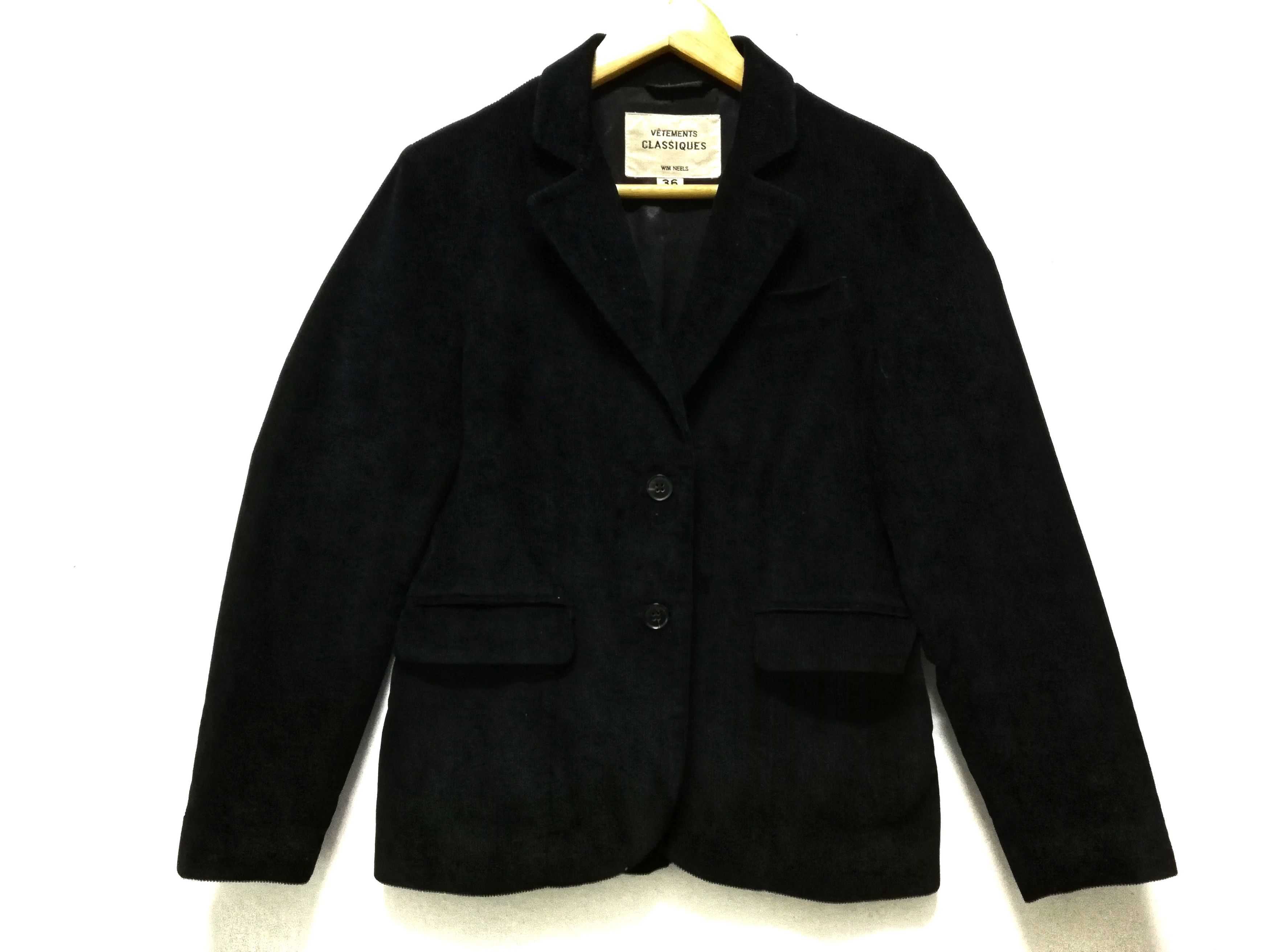 Designer 🔥Vetements CLASSIQUES Corduroy Suit Blazers Coat Jacket Size US XS / EU 42 / 0 - 2 Thumbnail