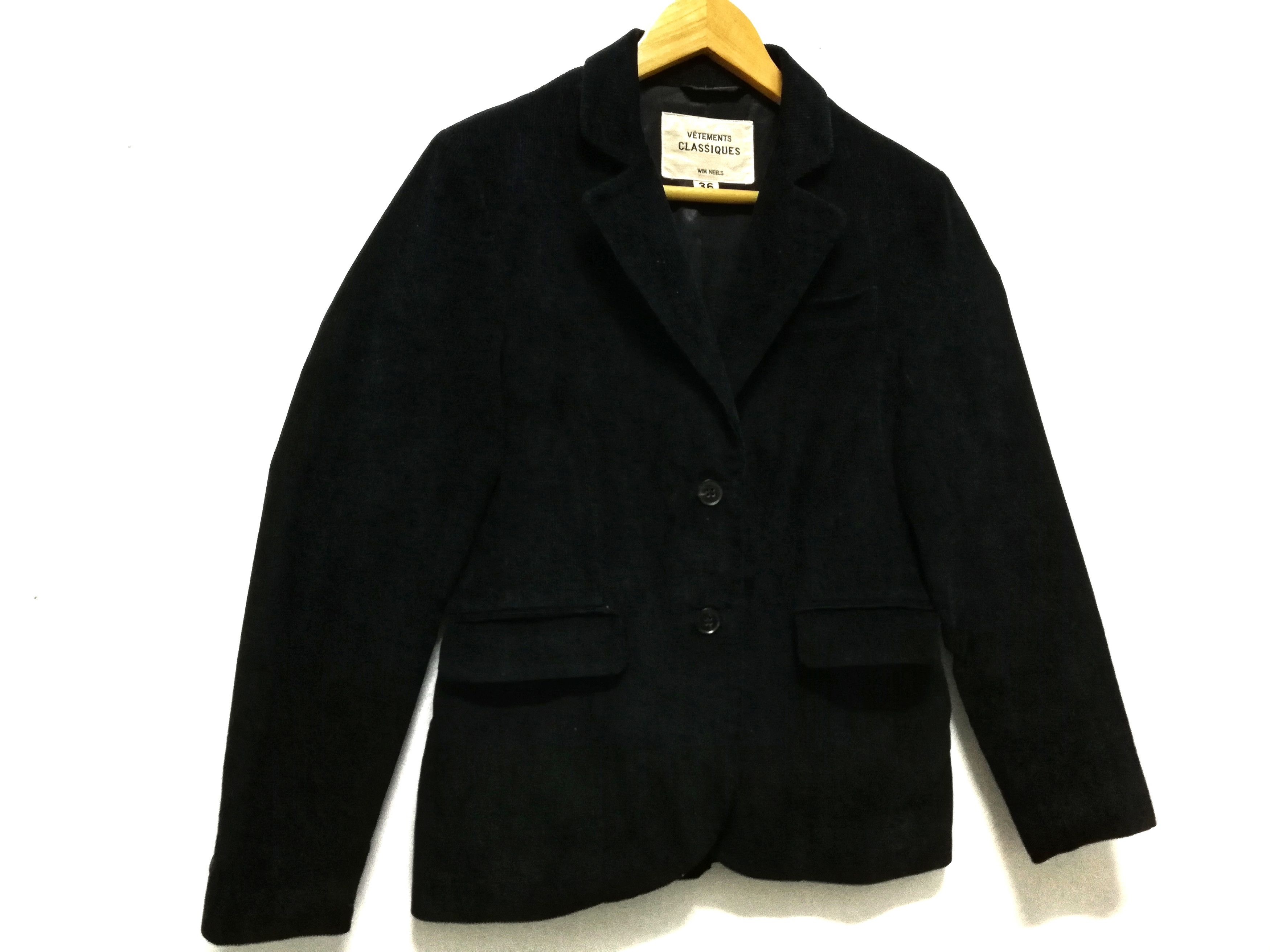 Designer 🔥Vetements CLASSIQUES Corduroy Suit Blazers Coat Jacket Size US XS / EU 42 / 0 - 1 Thumbnail