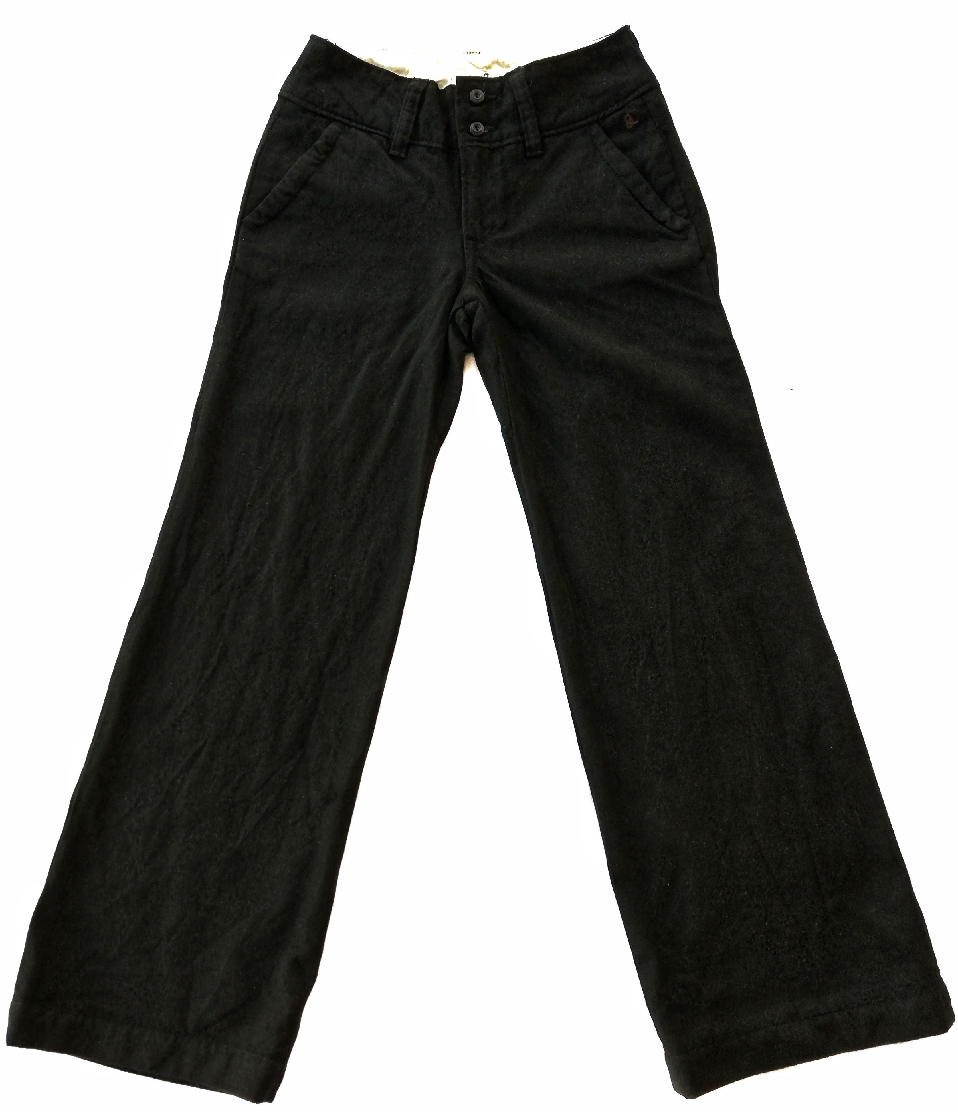 image of Archival 45Rpm Japanese Cashmere Wool Casual Pants in Black, Men's (Size 26)