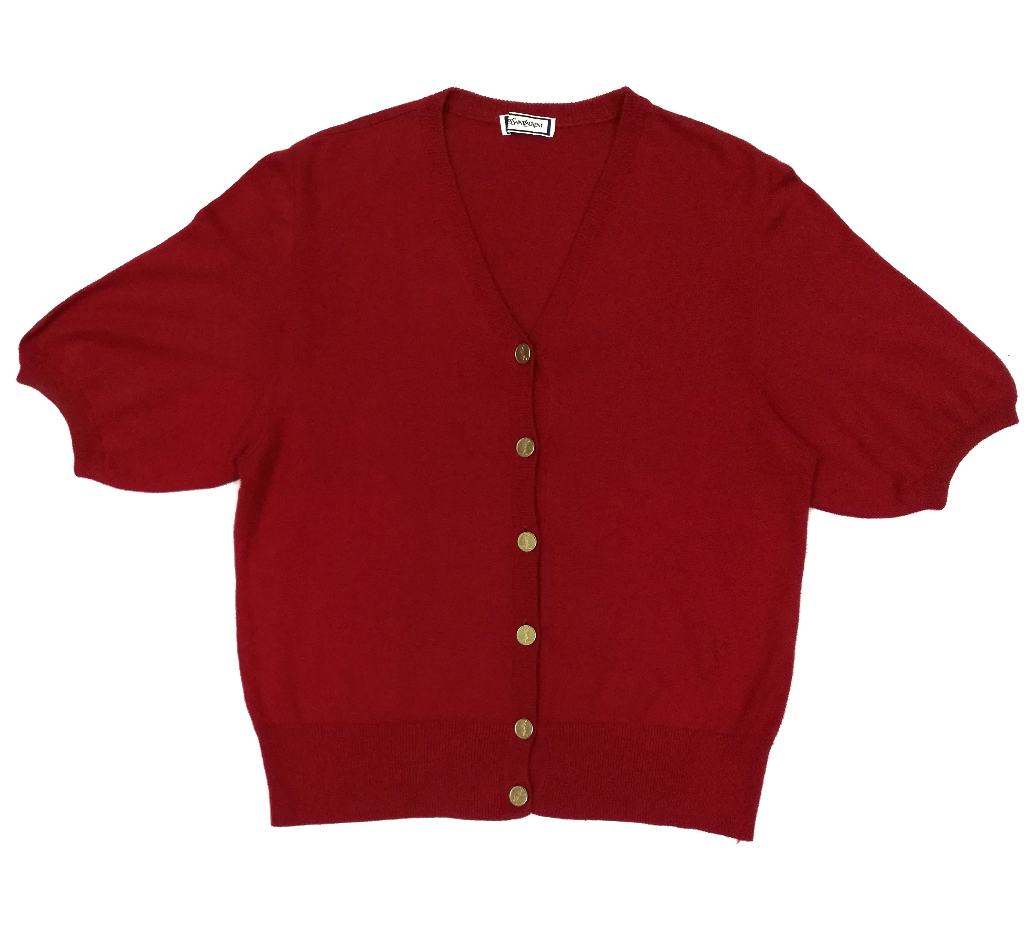 Yves Saint Laurent 🔥SUMMER SALE 🏖 YSL Cardigan Short Sleeve Shirts Button Up Size US M / EU 48-50 / 2 - 1 Thumbnail