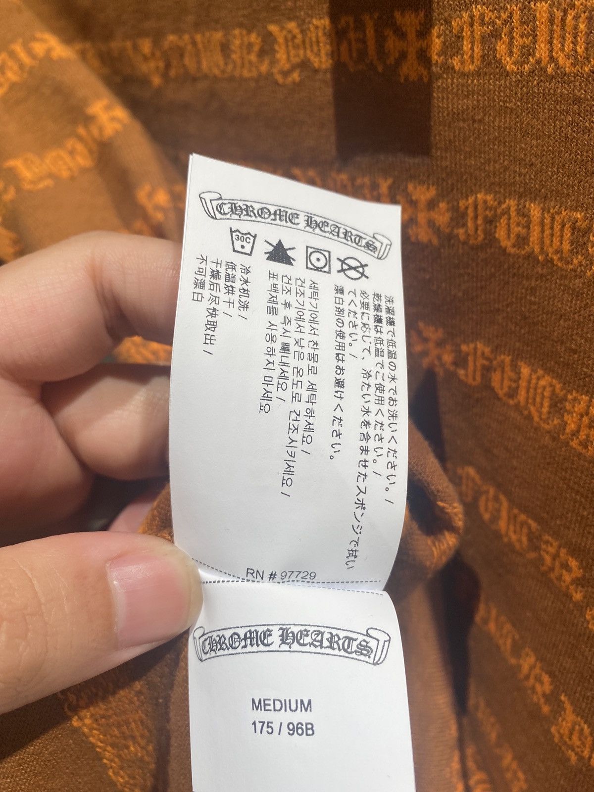 Chrome Hearts Chrome Hearts Orange Stripe Logo Women's Tee Size M / US 6-8 / IT 42-44 - 6 Thumbnail
