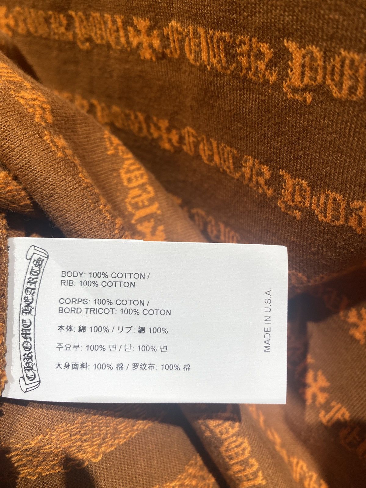 Chrome Hearts Chrome Hearts Orange Stripe Logo Women's Tee Size M / US 6-8 / IT 42-44 - 4 Thumbnail
