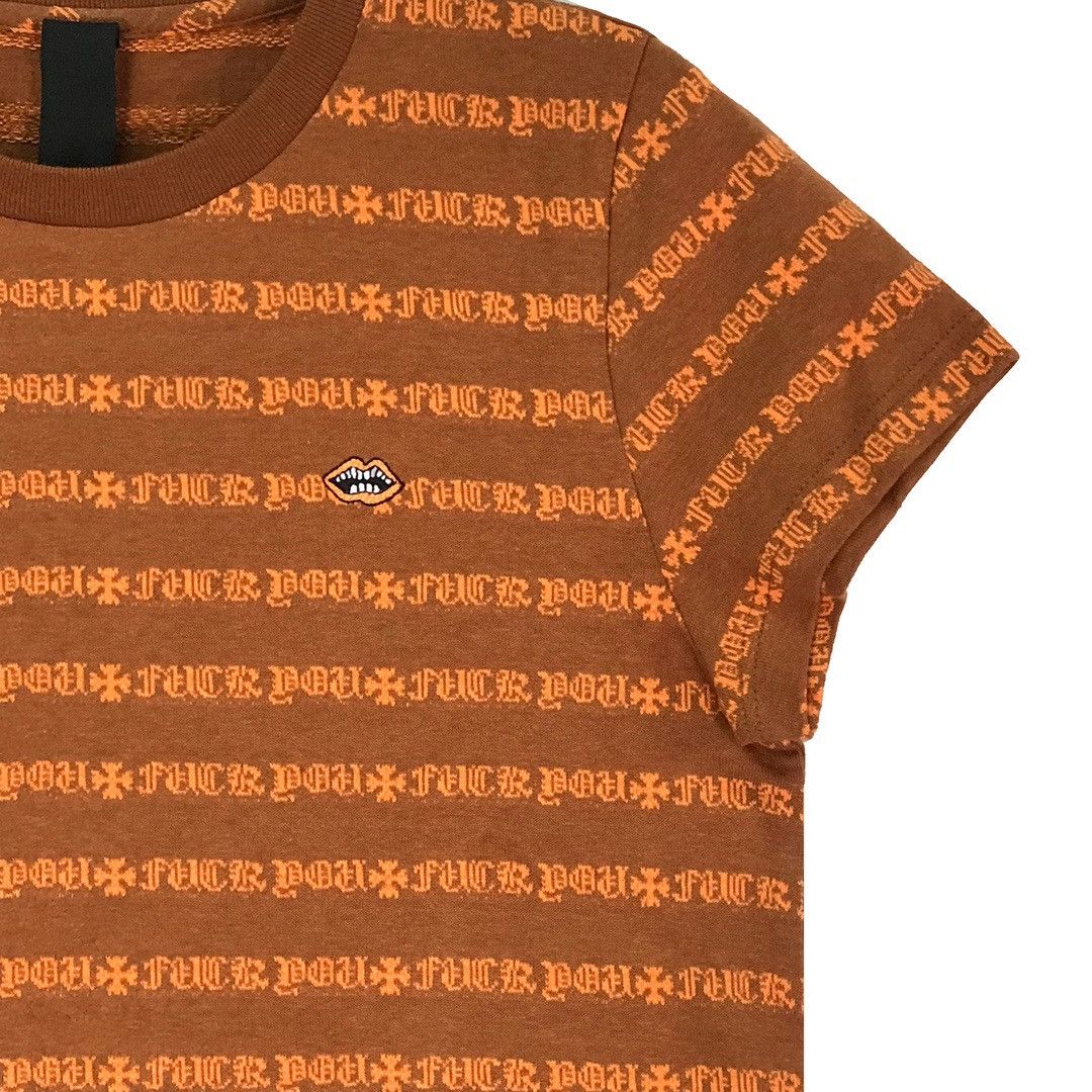 Chrome Hearts Chrome Hearts Orange Stripe Logo Women's Tee Size M / US 6-8 / IT 42-44 - 3 Thumbnail