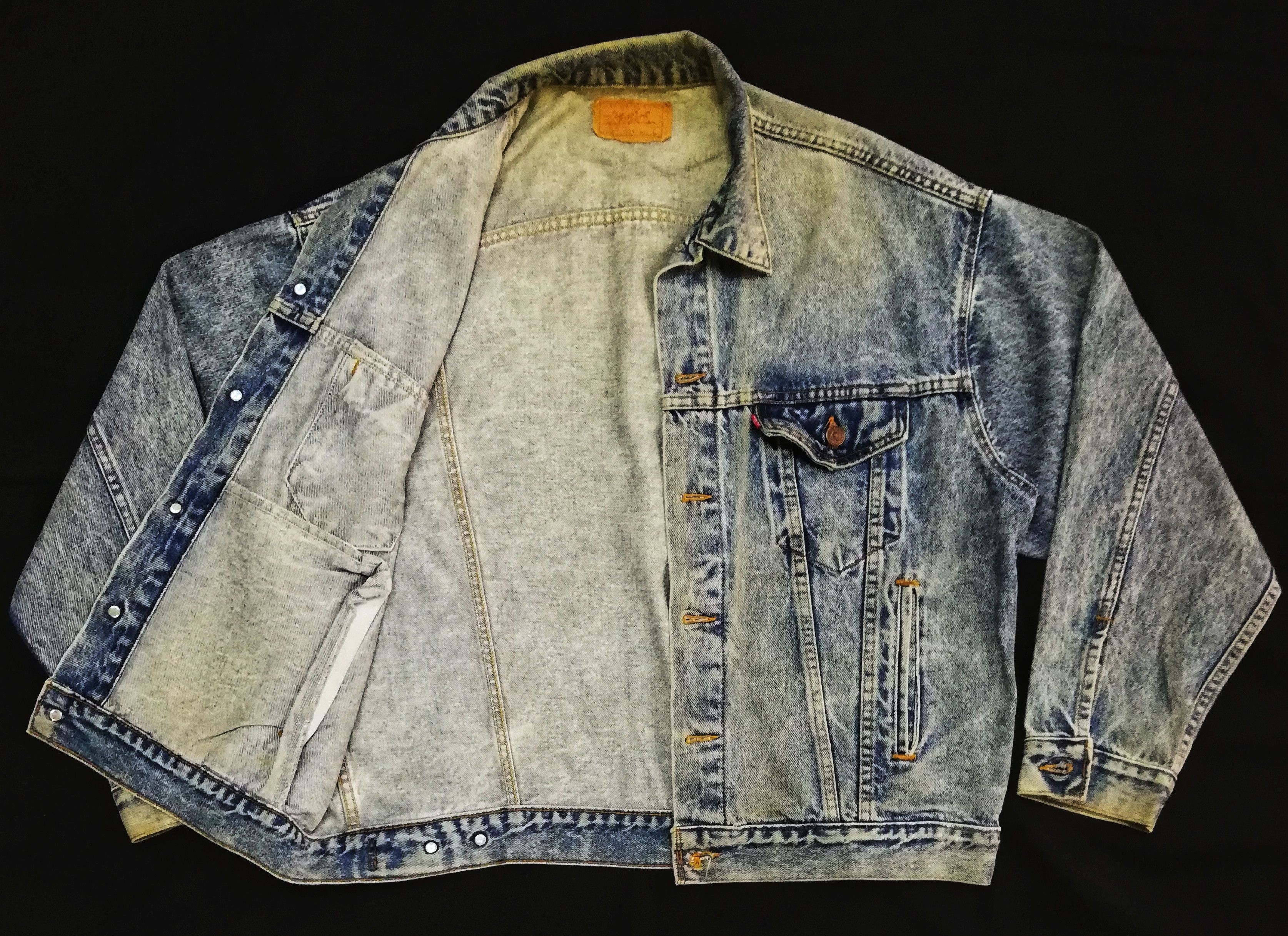 Levi's 🔥Vintage 90's Light Wash Denim Jacket Made In USA 🇺🇸 Size US L / EU 52-54 / 3 - 11 Thumbnail