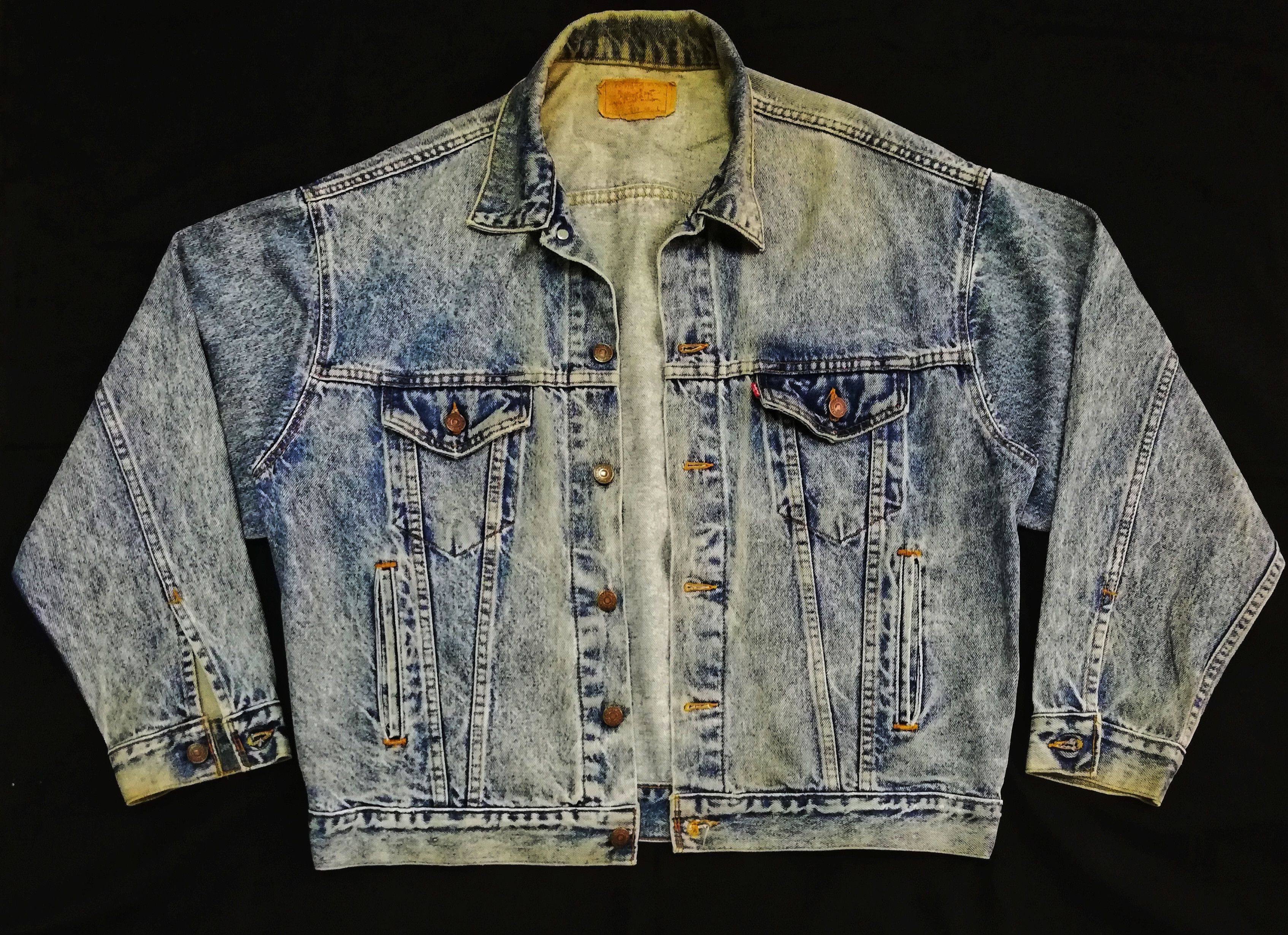 Levi's 🔥Vintage 90's Light Wash Denim Jacket Made In USA 🇺🇸 Size US L / EU 52-54 / 3 - 2 Thumbnail