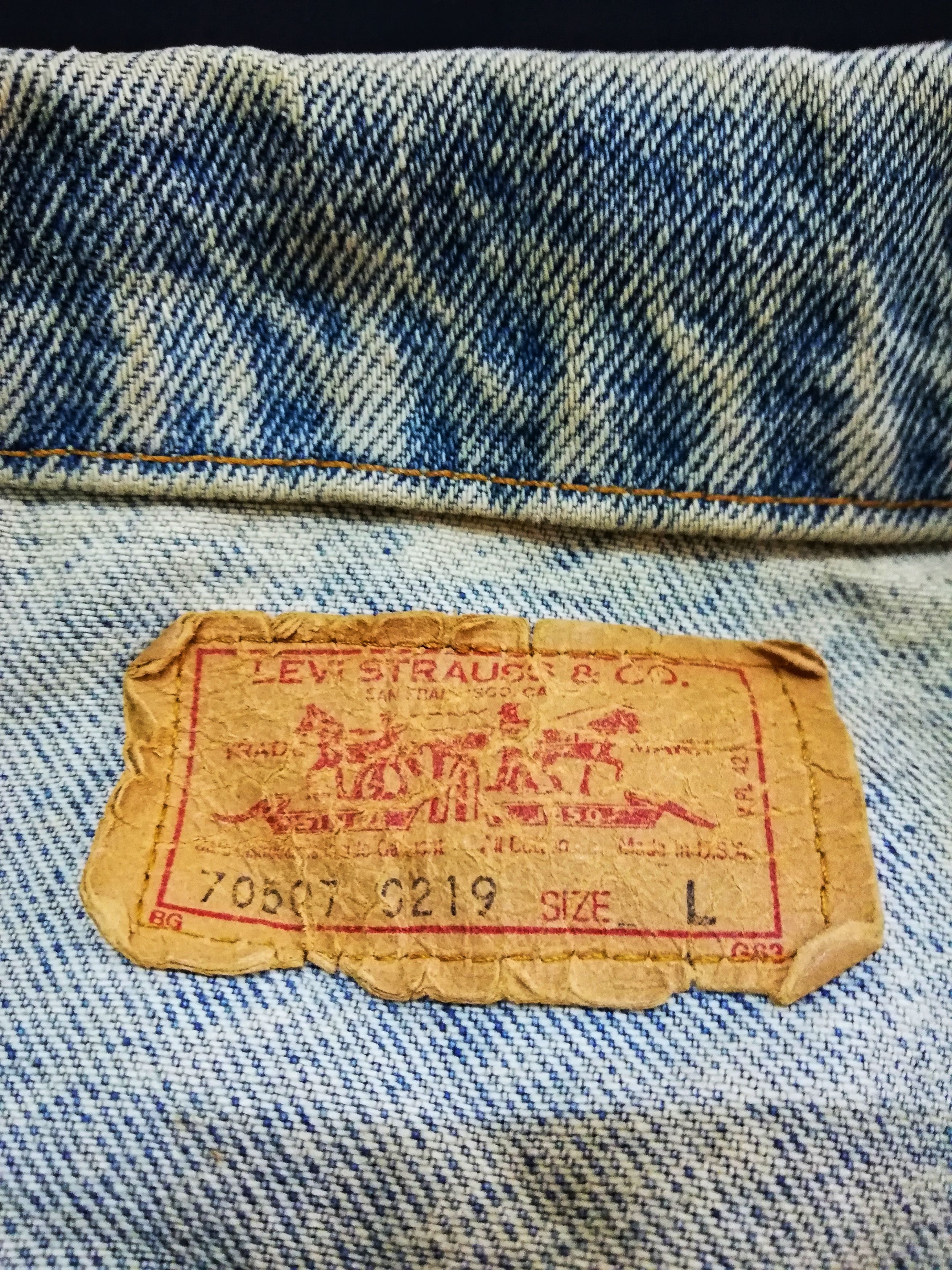 Levi's 🔥Vintage 90's Light Wash Denim Jacket Made In USA 🇺🇸 Size US L / EU 52-54 / 3 - 9 Thumbnail