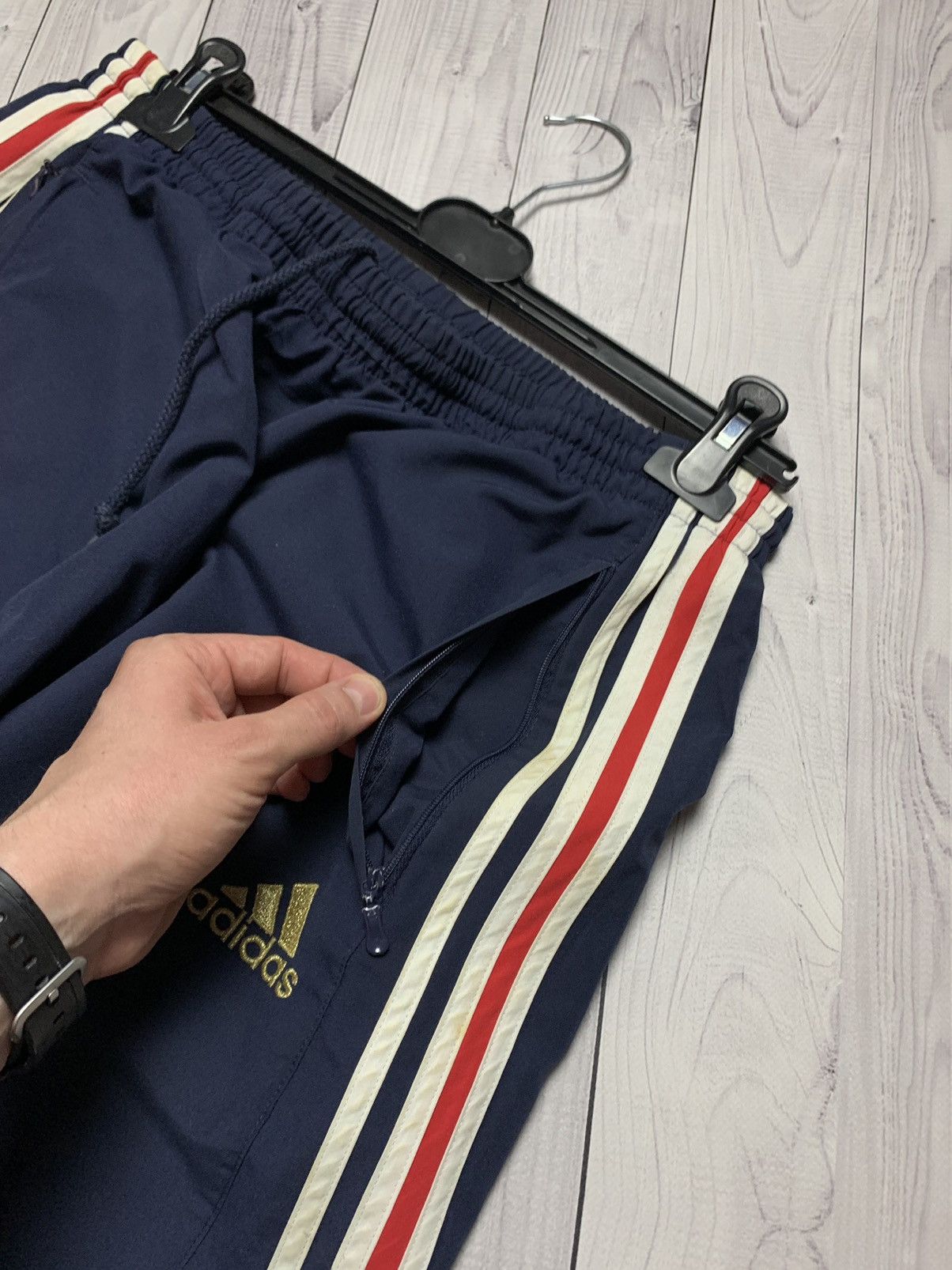 Adidas × Vintage Vintage France soccer joggers adidas pants size L rare Size US 34 / EU 50 - 4 Thumbnail