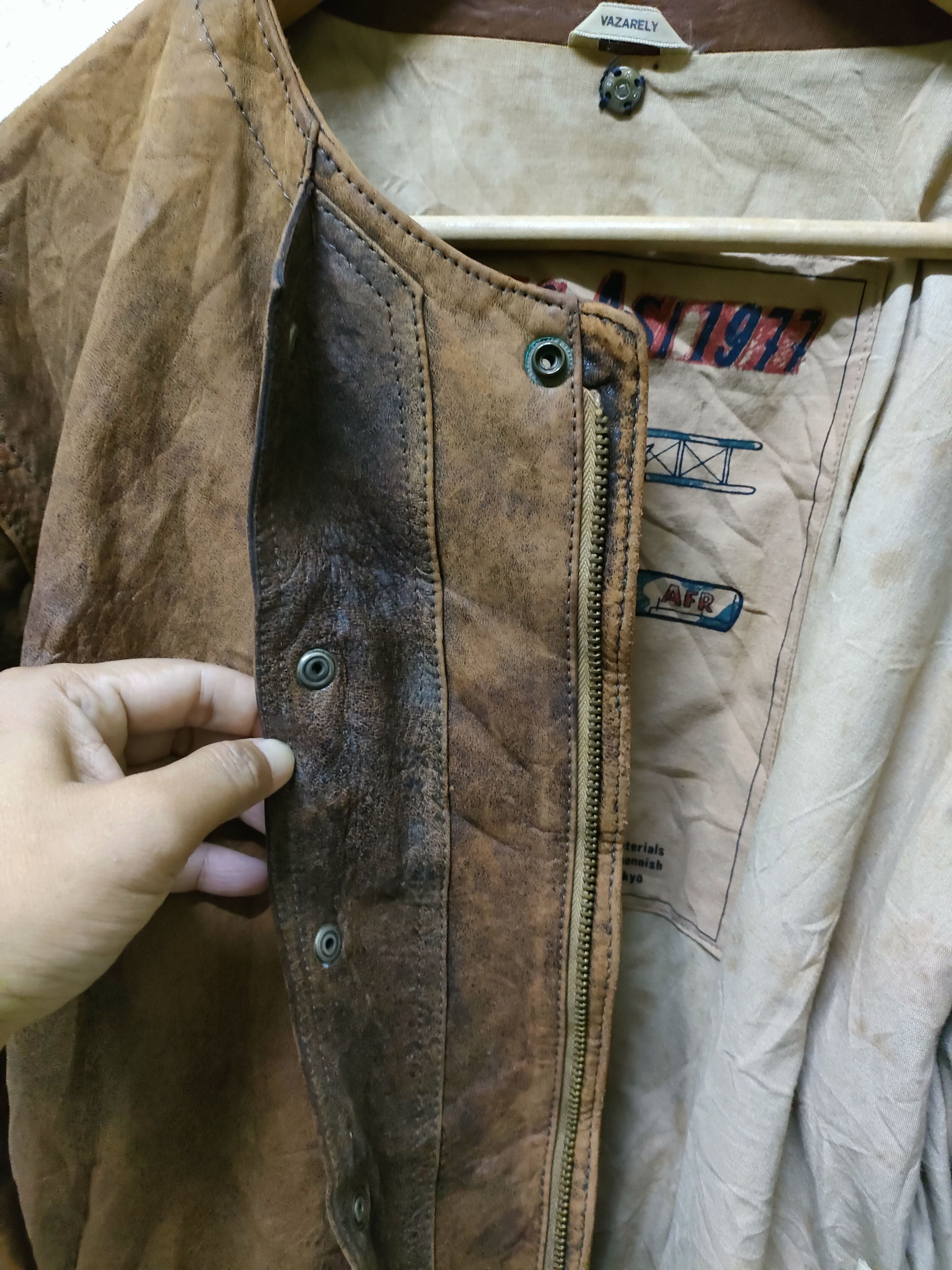 Vazarely Flight Leather Jacket