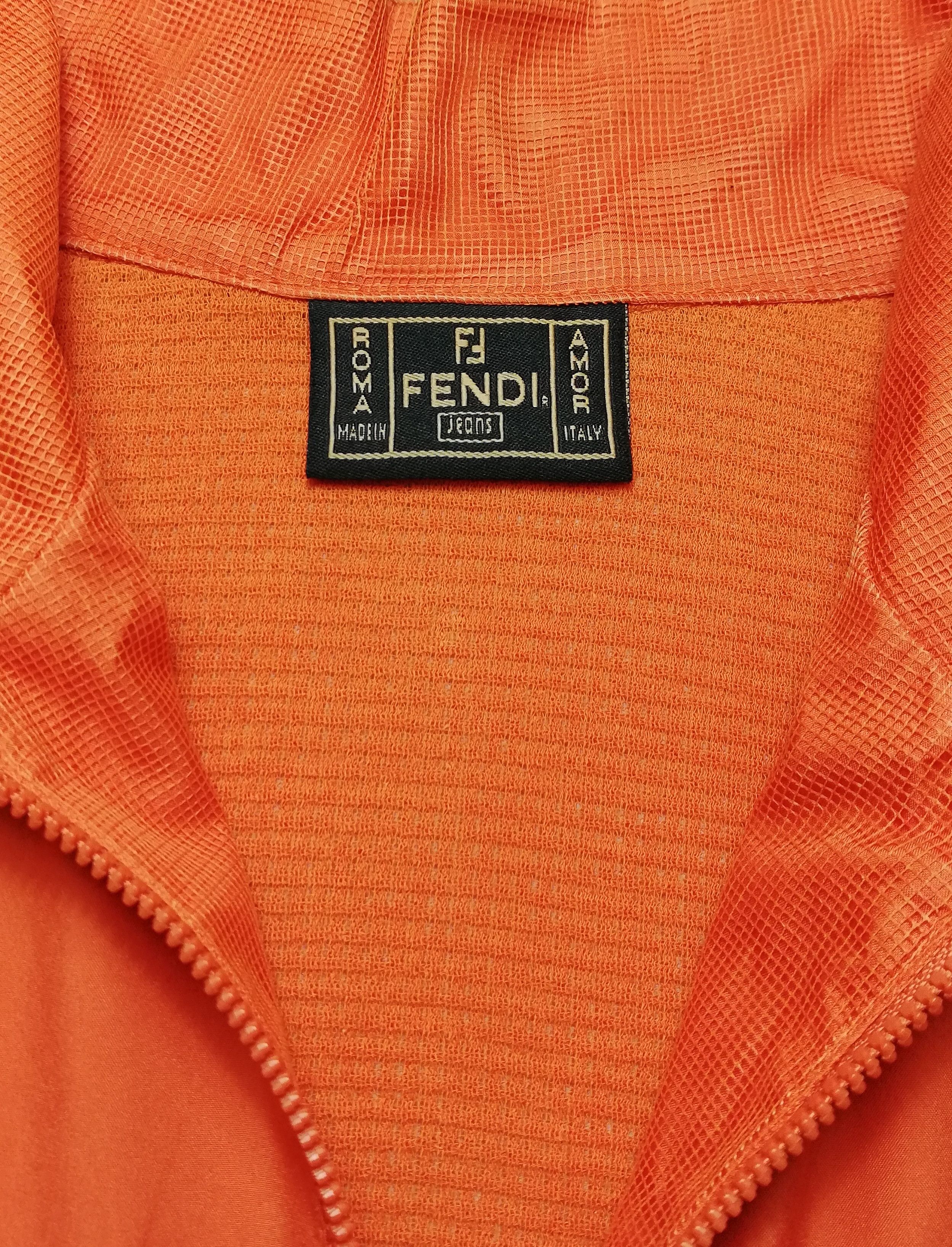 Fendi 🔥Fendi Spell Out Windbreaker Zipper Jacket Polyester🔥 Size US S / EU 44-46 / 1 - 8 Thumbnail