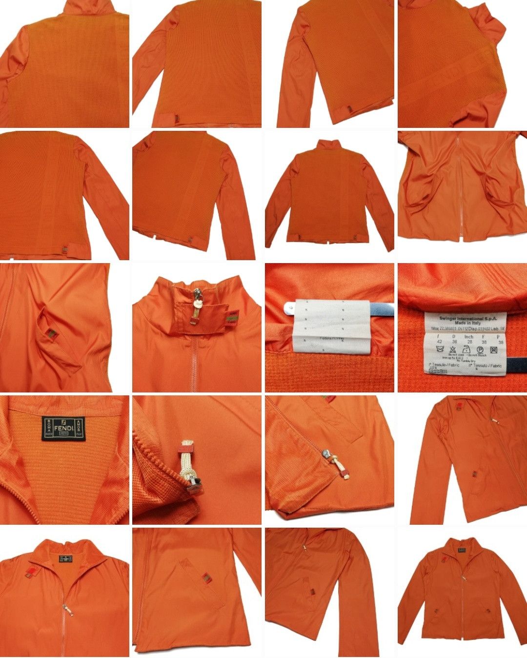 Fendi 🔥Fendi Spell Out Windbreaker Zipper Jacket Polyester🔥 Size US S / EU 44-46 / 1 - 21 Thumbnail