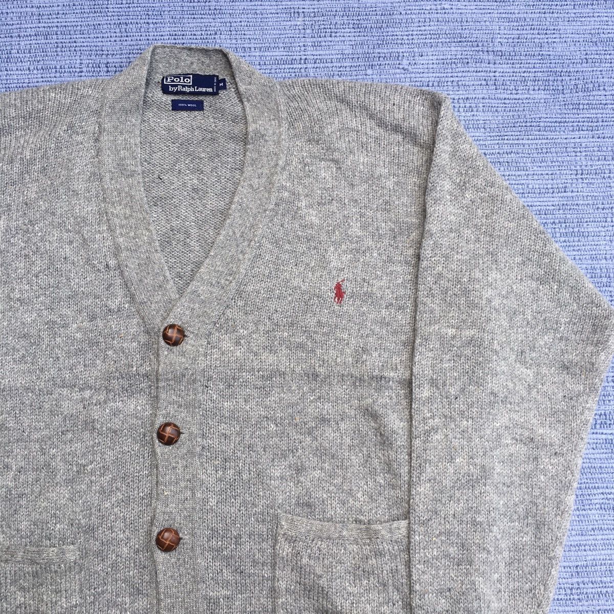 Polo Ralph Lauren grey knit cardigan Size US L / EU 52-54 / 3 - 2 Thumbnail