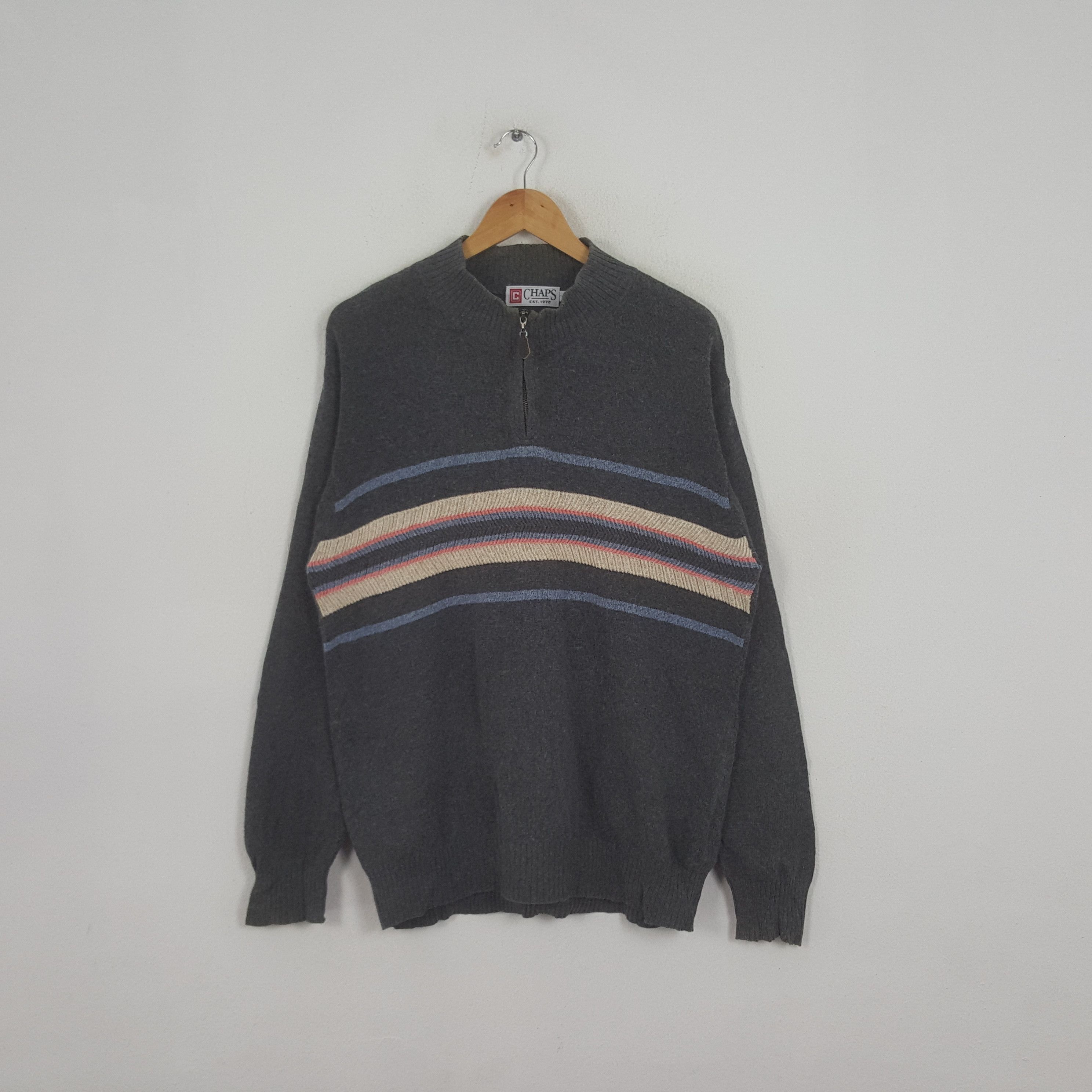 Vintage Chaps American Style Half Zipper Knitwear Sweater
