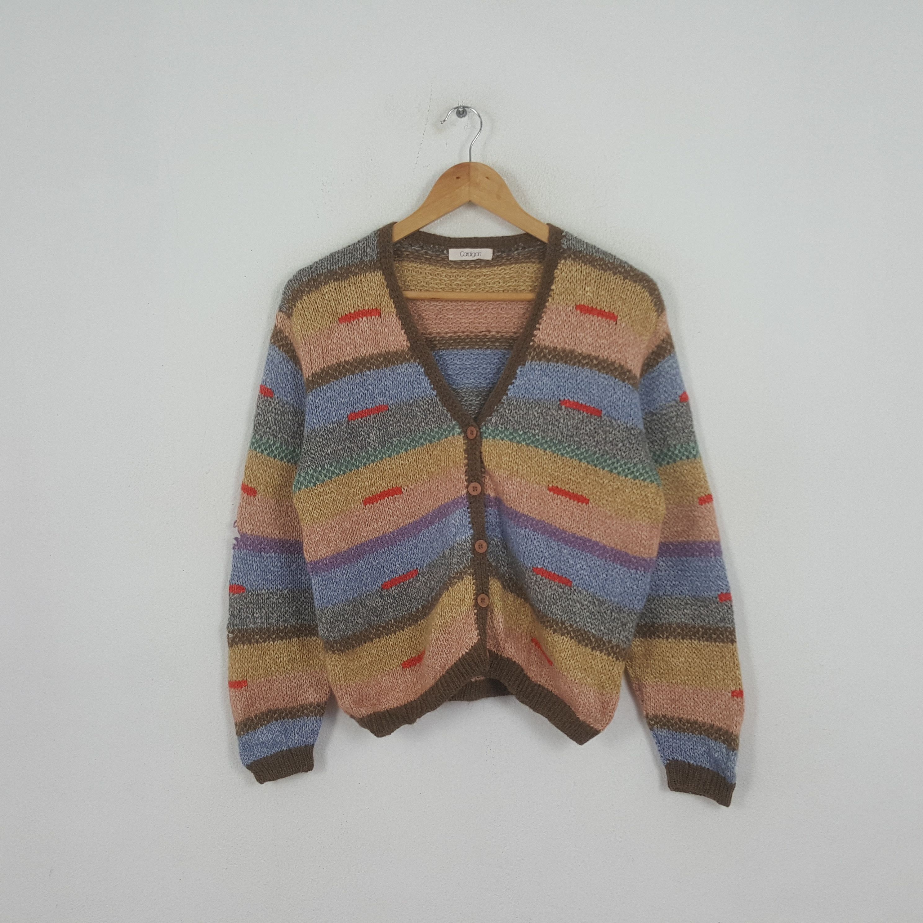 Japanese Brand × Vintage Vintage Cardigan Japanese Style Knitwear Sweater Size S / US 4 / IT 40 - 1 Thumbnail
