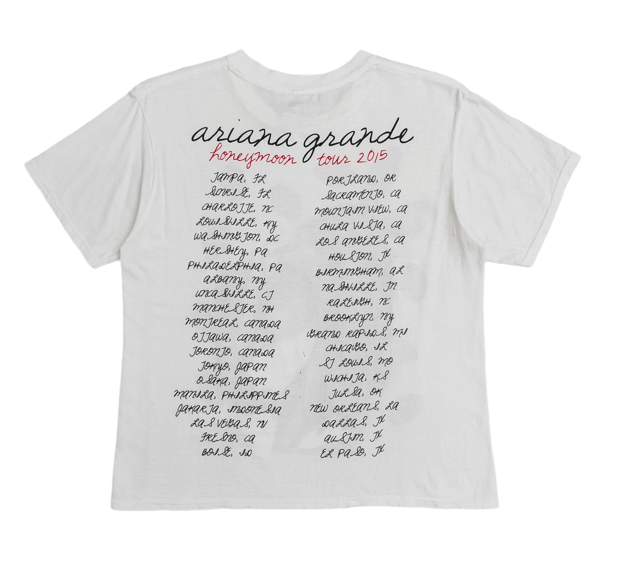 Band Tees 2015 Ariana Grande Honeymoon Tour tee Size S / US 4 / IT 40 - 7 Thumbnail