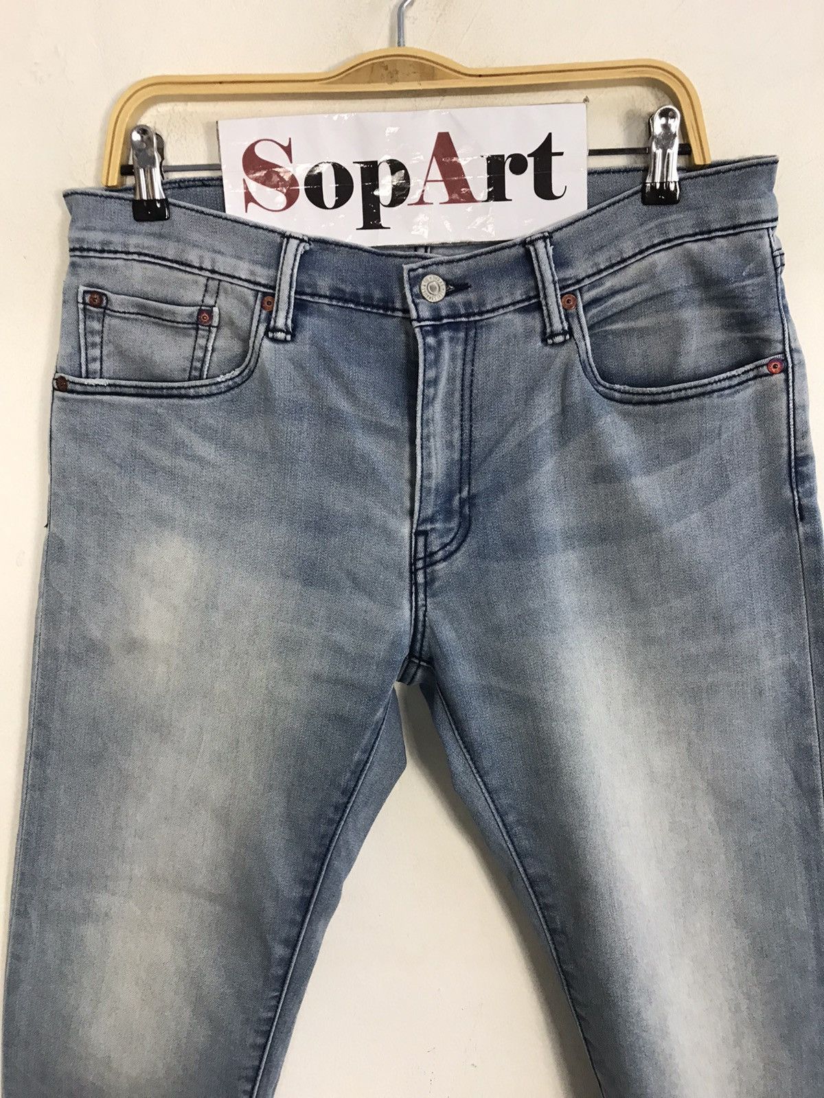 Levi's × Vintage Vintage Levis Short Pants Light Wash Distressed Style Size US 34 / EU 50 - 3 Thumbnail