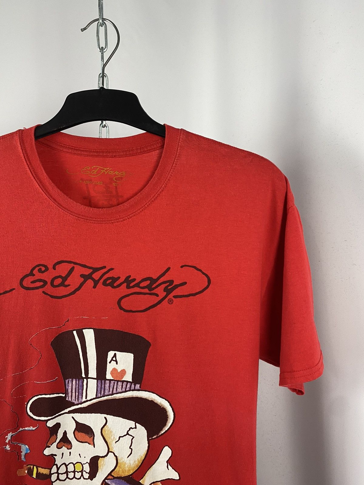 Ed Hardy Ed Hardy big logo red T-shirts size XL Size US XL / EU 56 / 4 - 2 Thumbnail