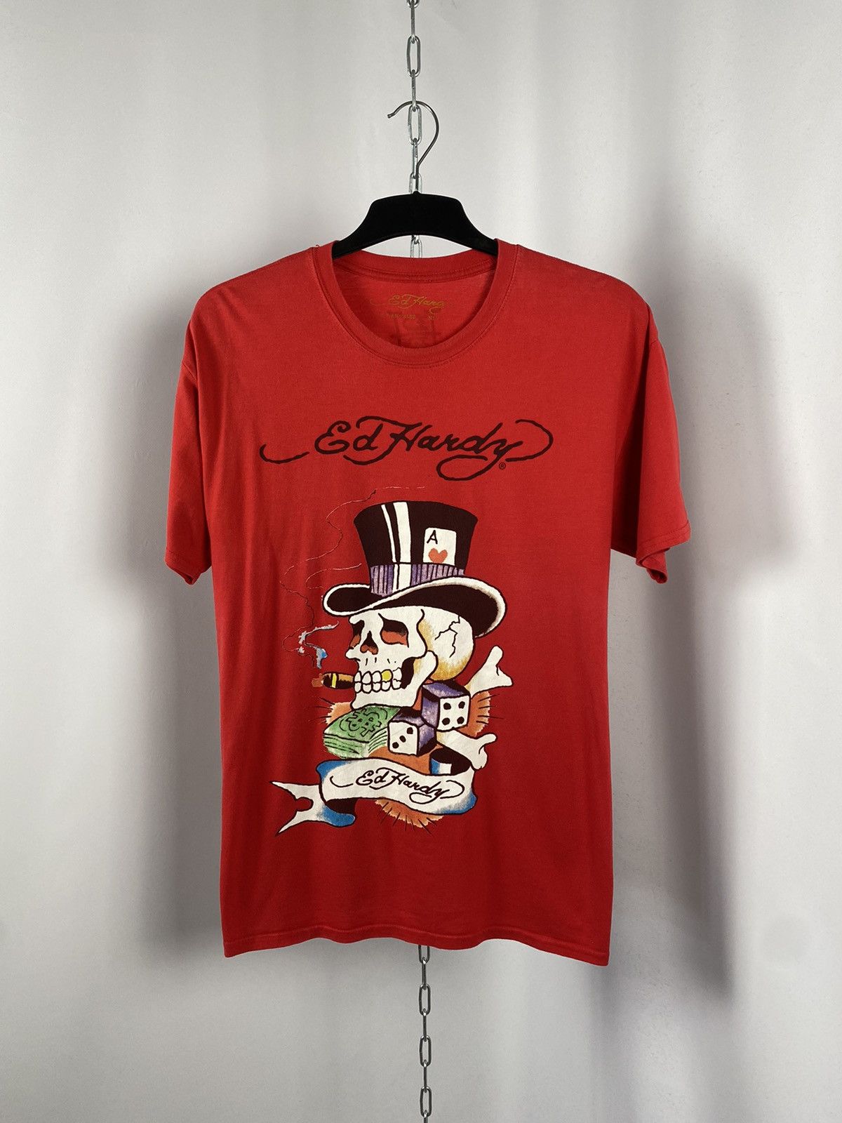 Ed Hardy Ed Hardy big logo red T-shirts size XL Size US XL / EU 56 / 4 - 1 Thumbnail