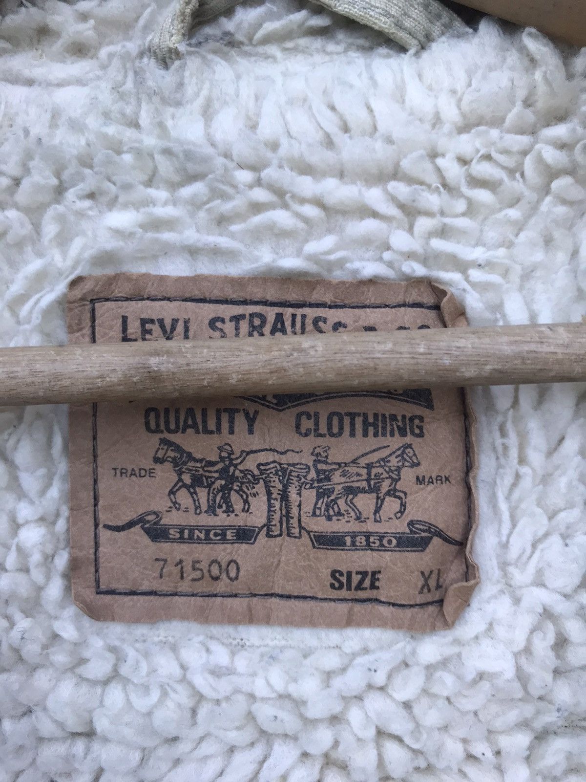 Levi's Rare 90s Vintage Levi’s 71500 Sherpa Trucker Jacket Size US L / EU 52-54 / 3 - 3 Thumbnail