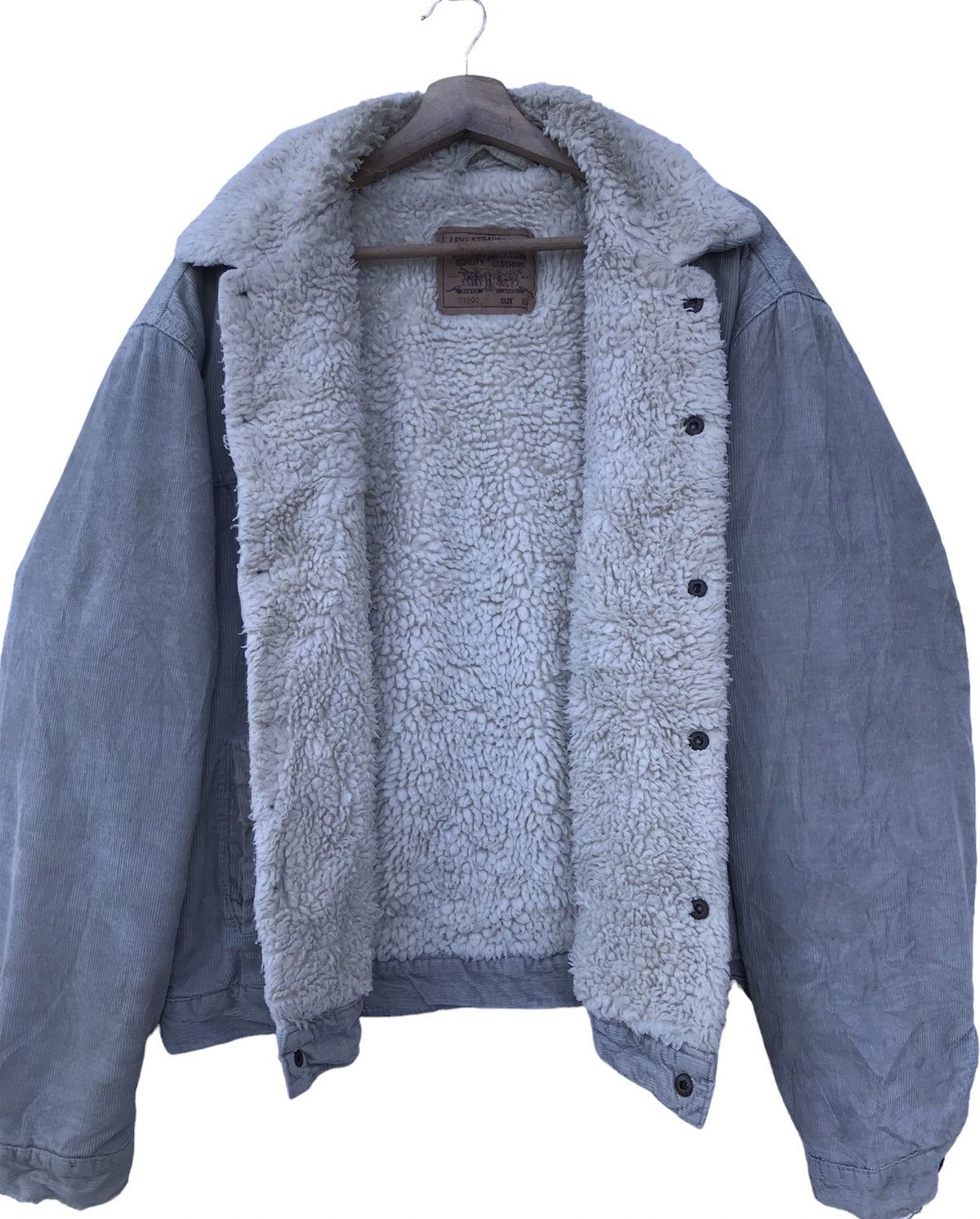 Levi's Rare 90s Vintage Levi’s 71500 Sherpa Trucker Jacket Size US L / EU 52-54 / 3 - 4 Thumbnail