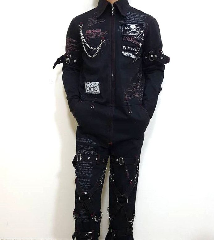 Designer FREE SHIPPING! Mad Punks Bondage Coveralls Punk Suits ...