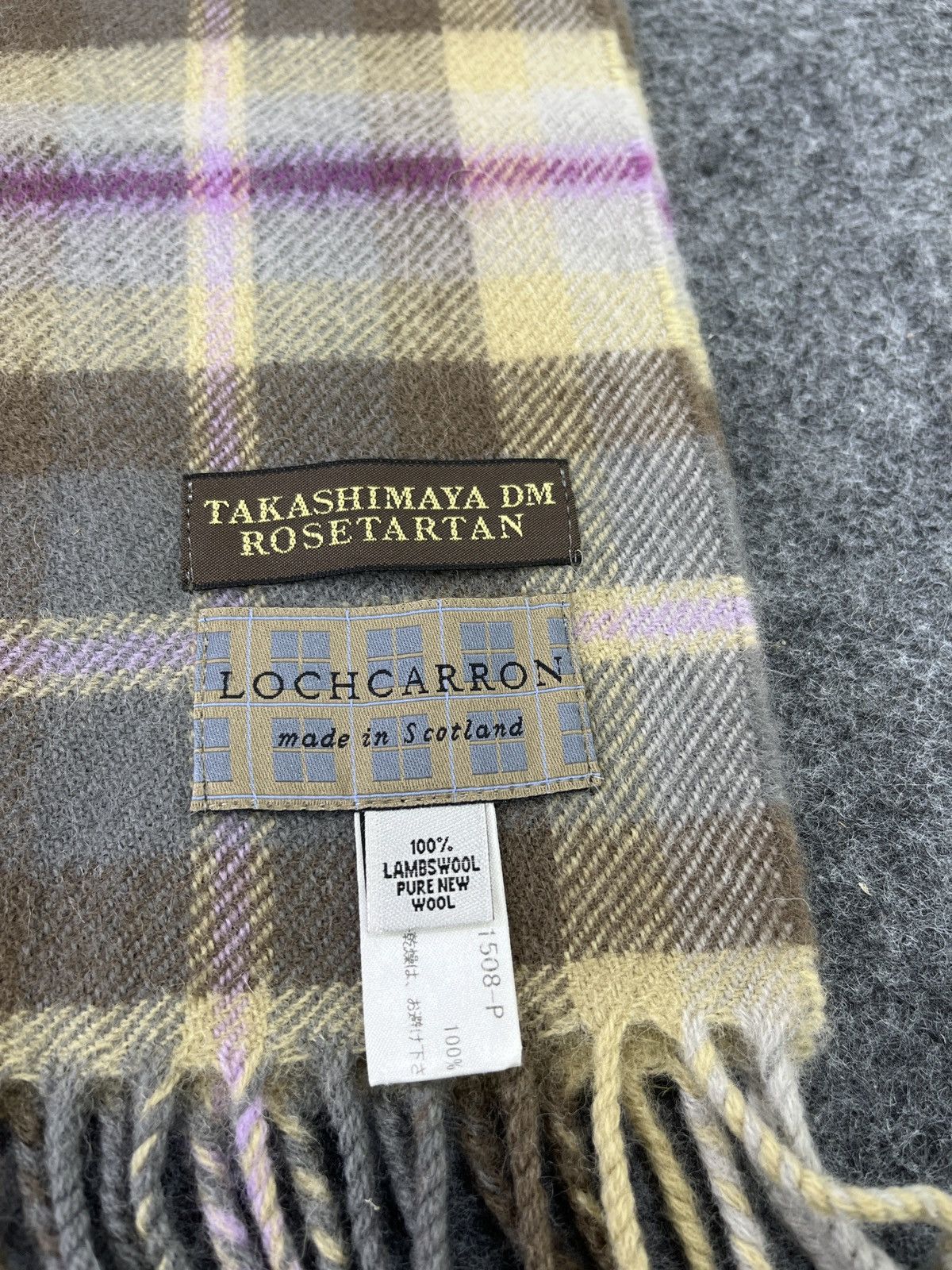 Japanese Brand Lochcarron Tartan Scarf/Muffler/Neckwear - T042 Size ONE SIZE - 7 Thumbnail