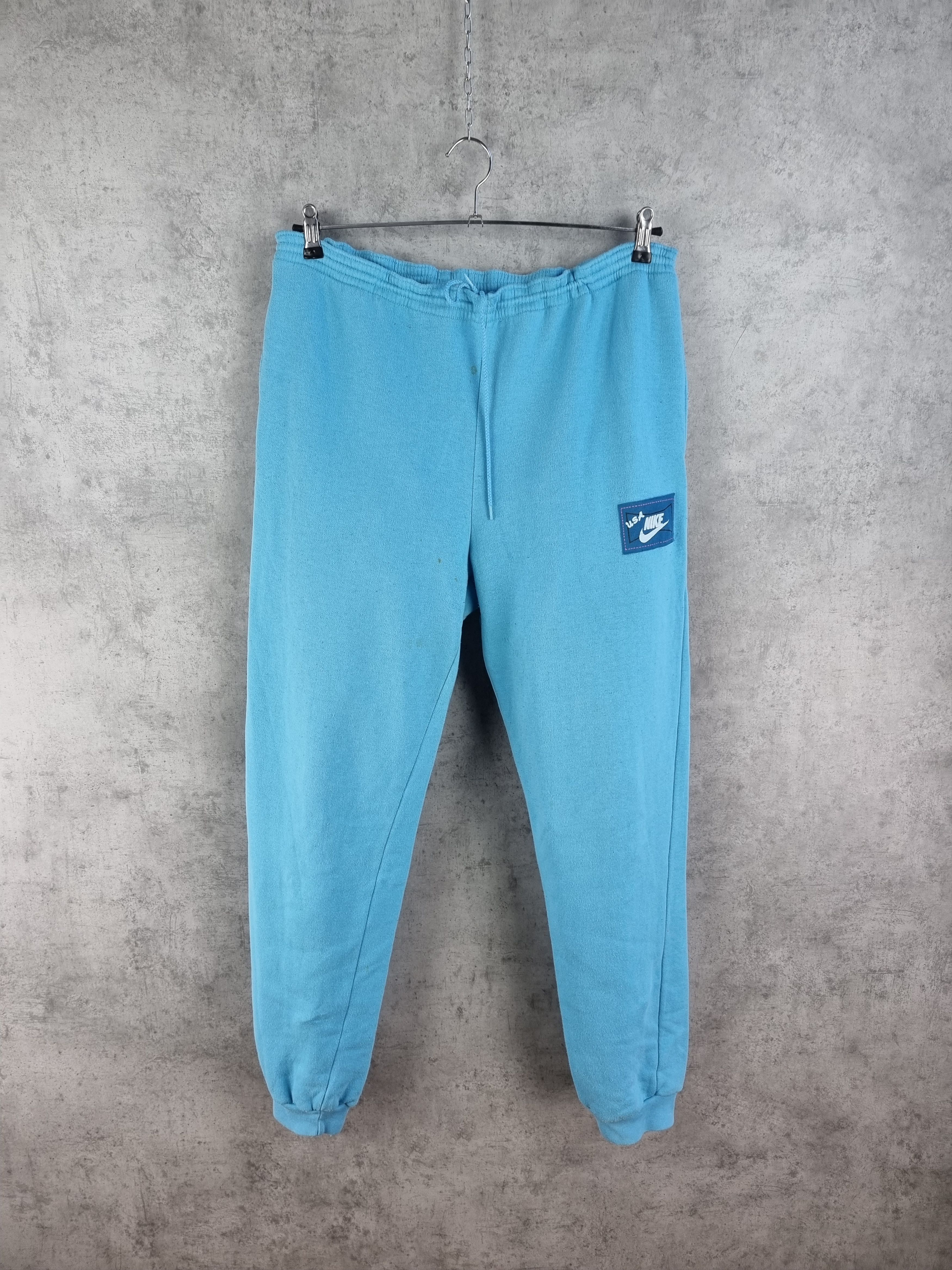 image of 80's Nike Oregon Blue Tag Vintage Joggers in Baby Blue, Men's (Size 34)