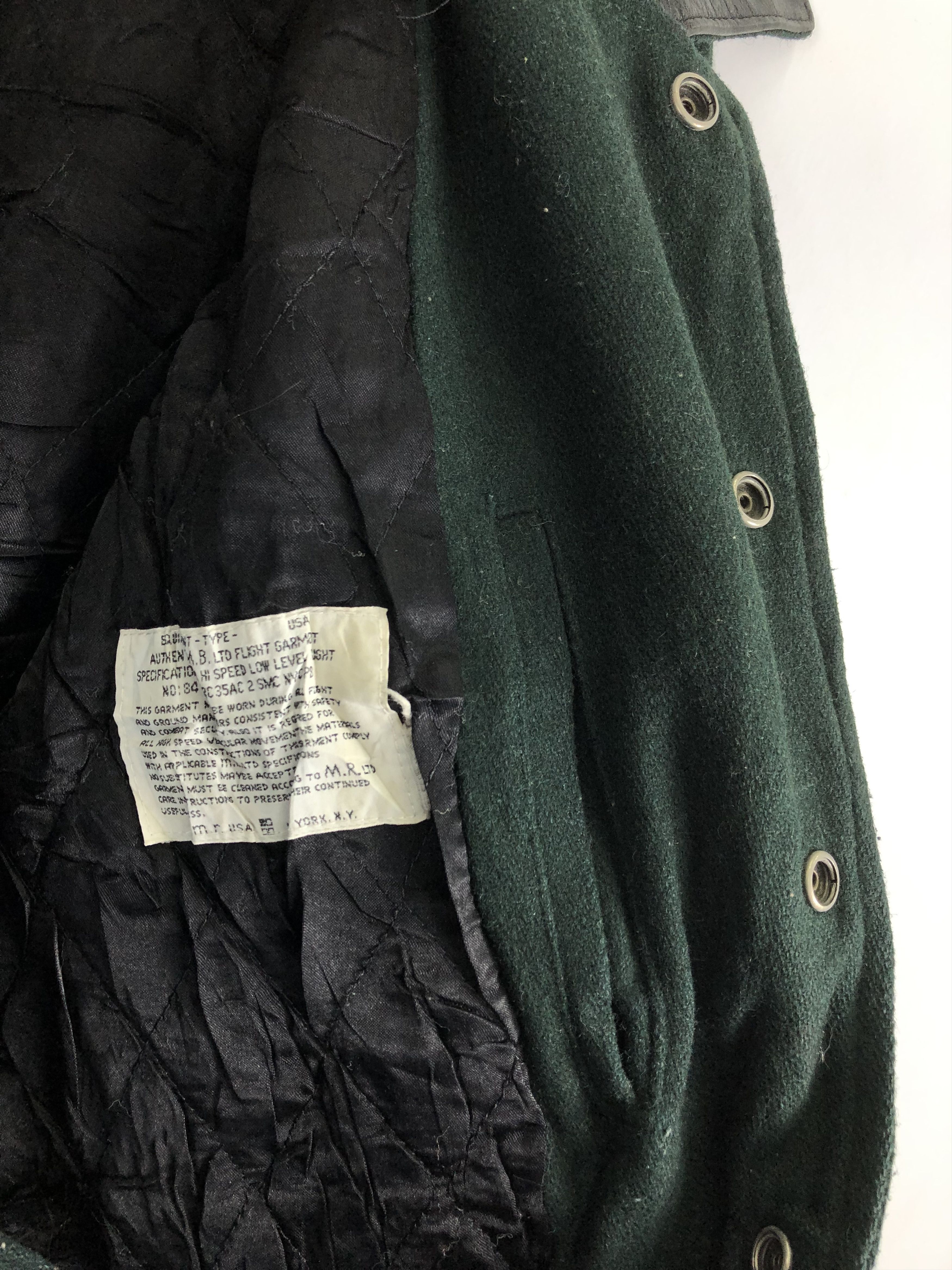 Vintage Vintage 80s US Air Force Varsity Jacket Leather Sleeve Size US L / EU 52-54 / 3 - 10 Thumbnail