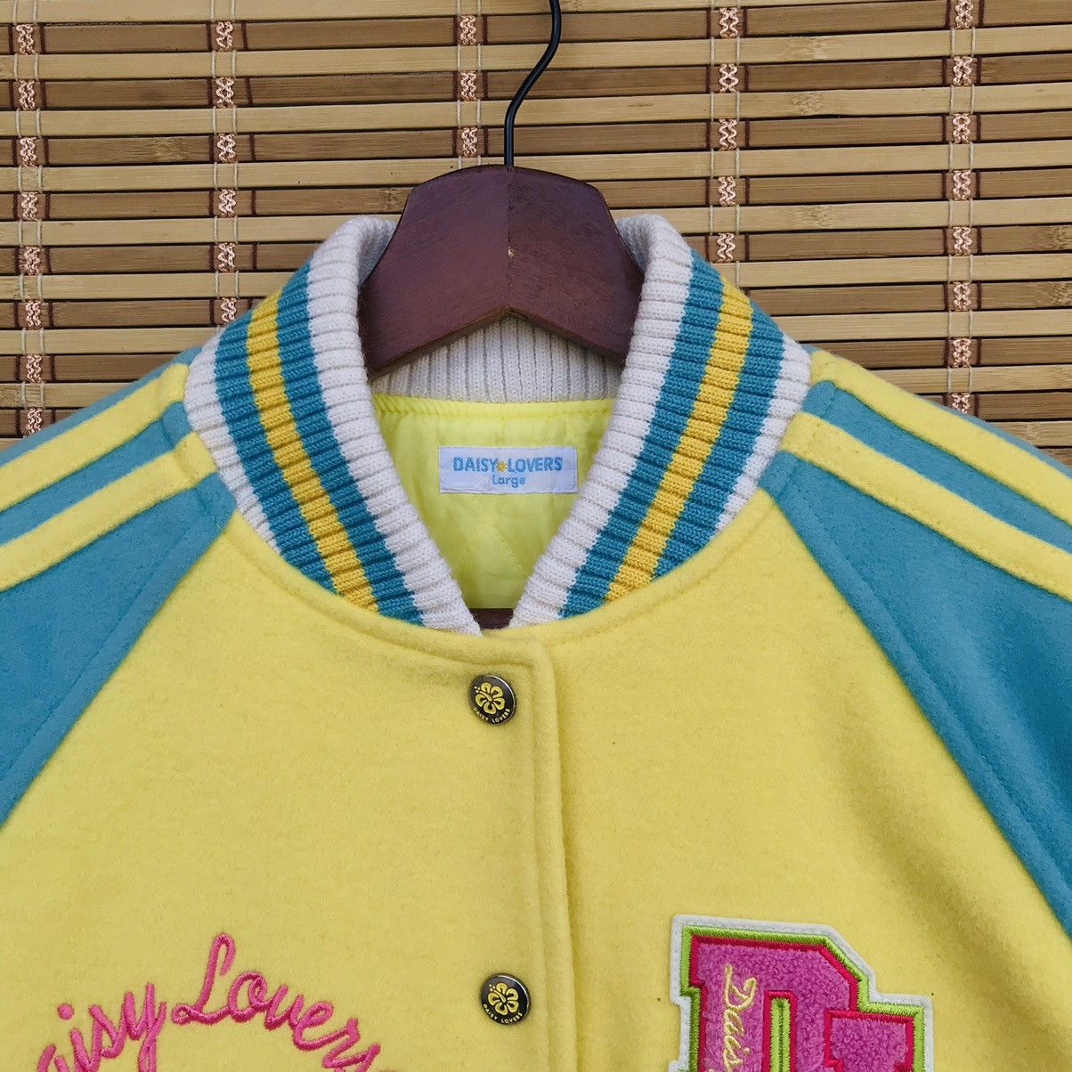 Japanese Brand Daisy Lovers varsity wool jacket unisex Size L / US 10 / IT 46 - 6 Thumbnail