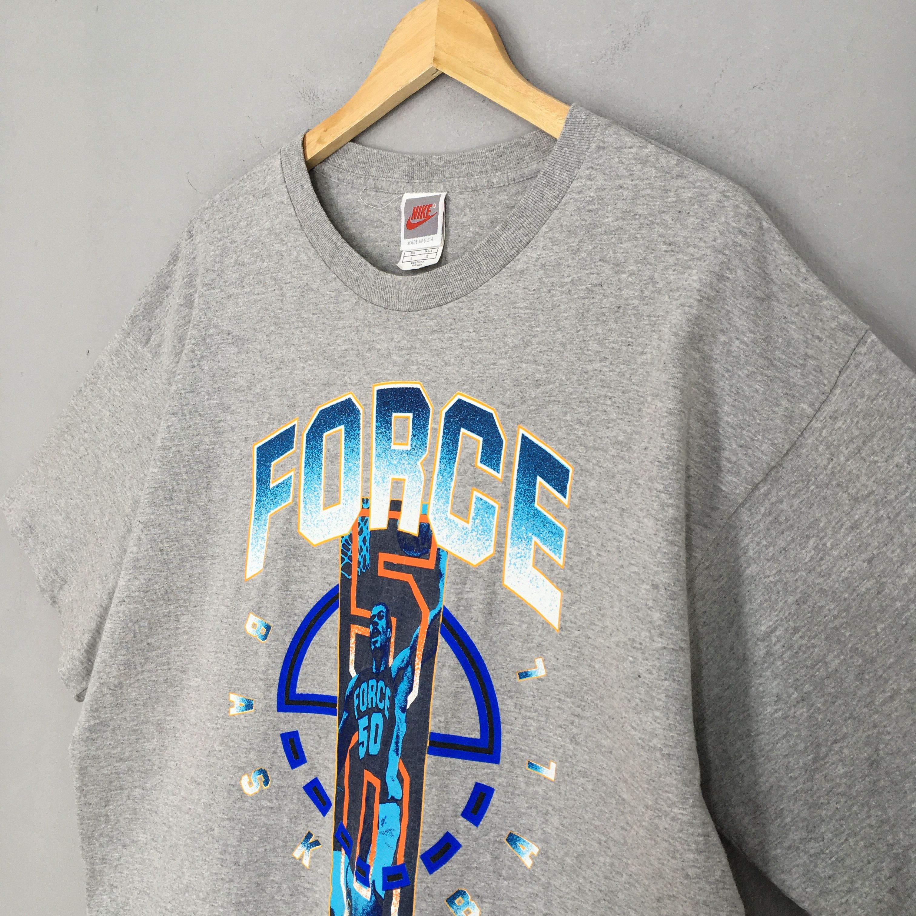 NBA × Nike × Vintage Vintage 90's Nike Force Nba Basketball T shirt Large Size US L / EU 52-54 / 3 - 4 Thumbnail
