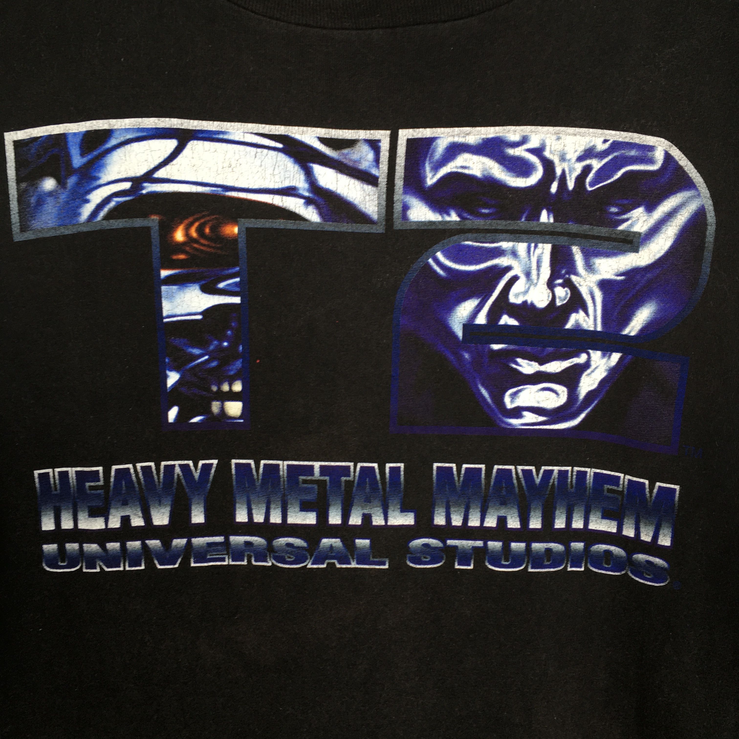 Universal Studios × Vintage 90's Terminator 2 Arnold Heavy Metal Mayhem T shirt Medium Size US M / EU 48-50 / 2 - 2 Thumbnail