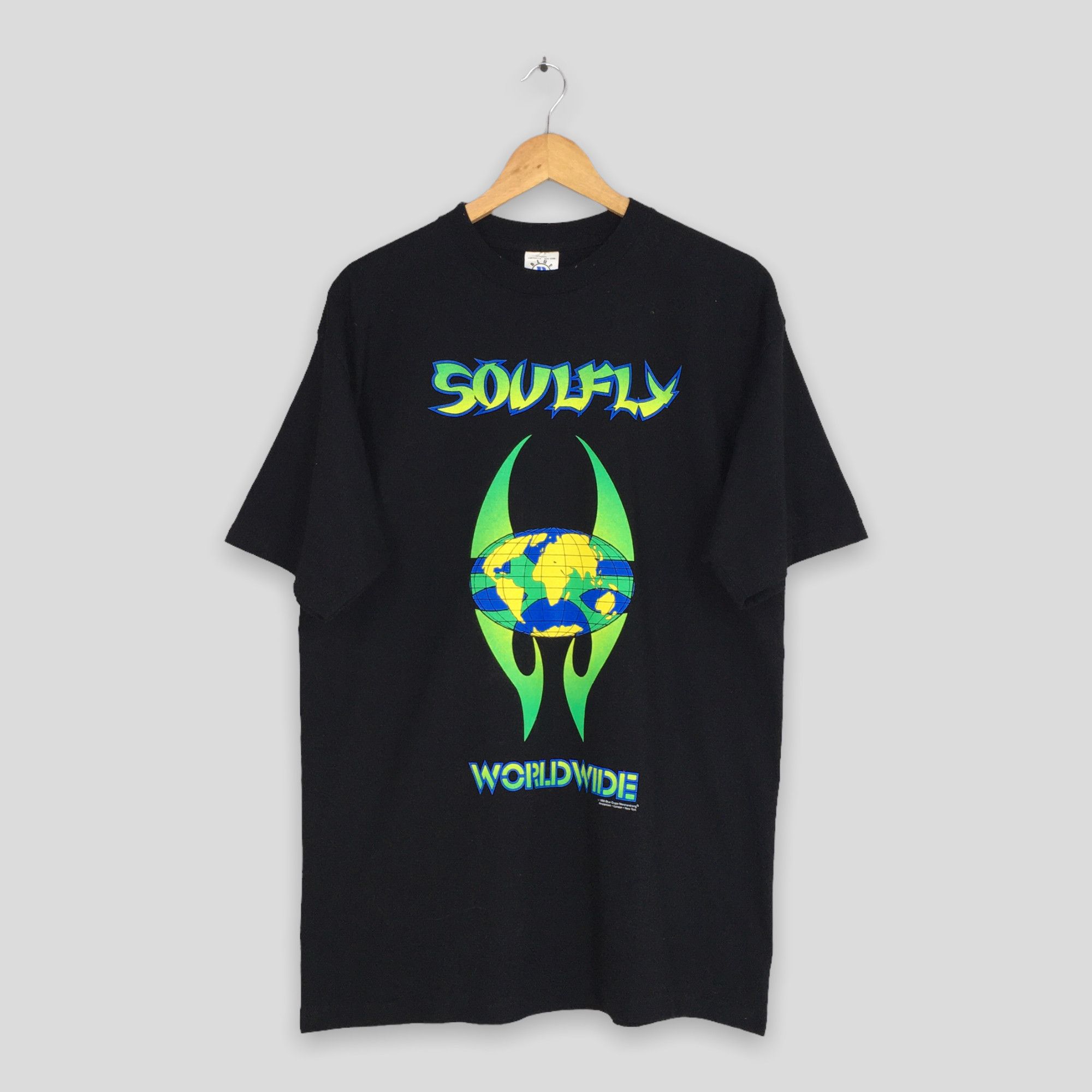 Band Tees × Vintage Vintage 1999 Soulfly Worldwide Tour T shirt XLarge Size US XL / EU 56 / 4 - 1 Thumbnail